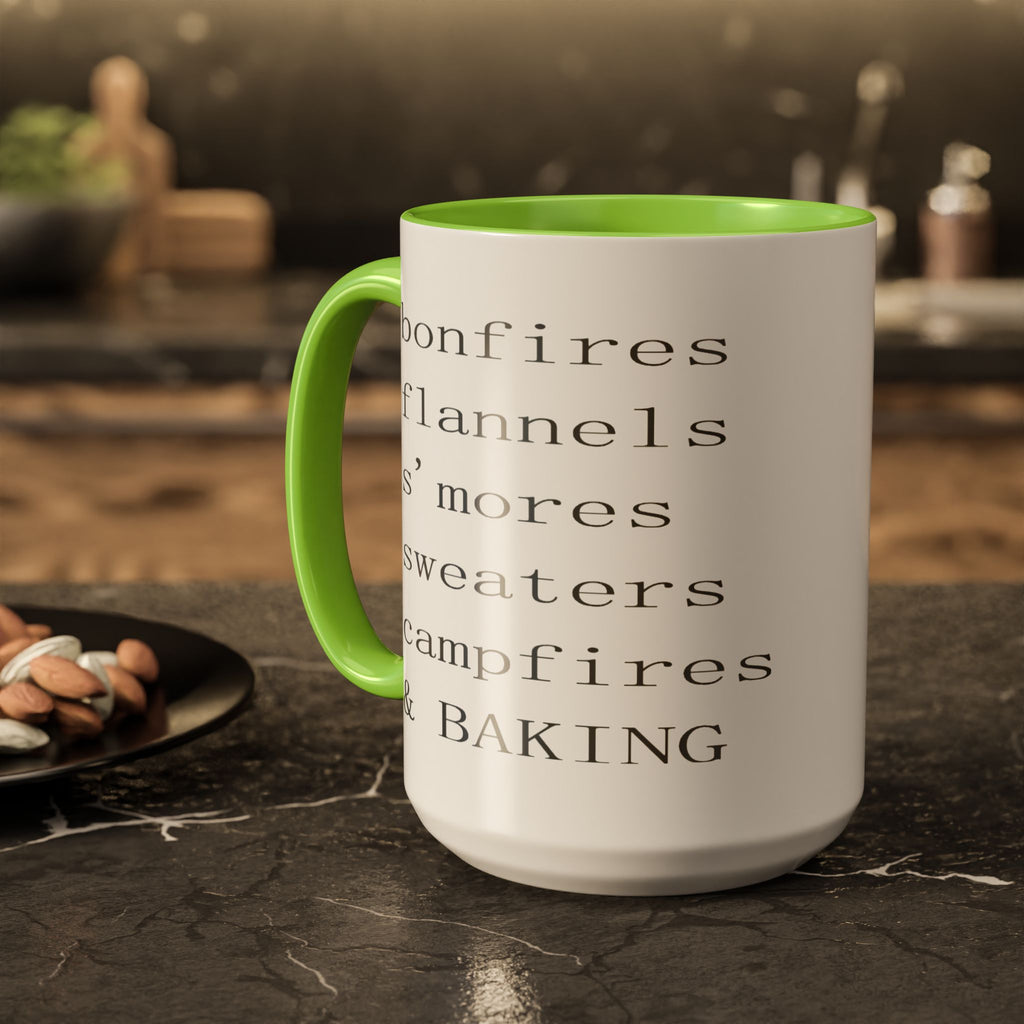 Minimalist Line Text Coffee Mug | Color Accent Mug