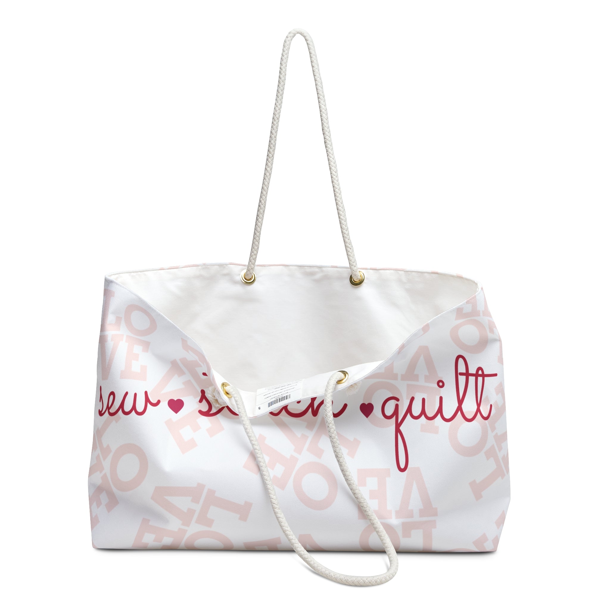 Sew • Stitch • Quilt Weekender Bag — Quilter Tote for Sewing Retreats & Craft Getaways