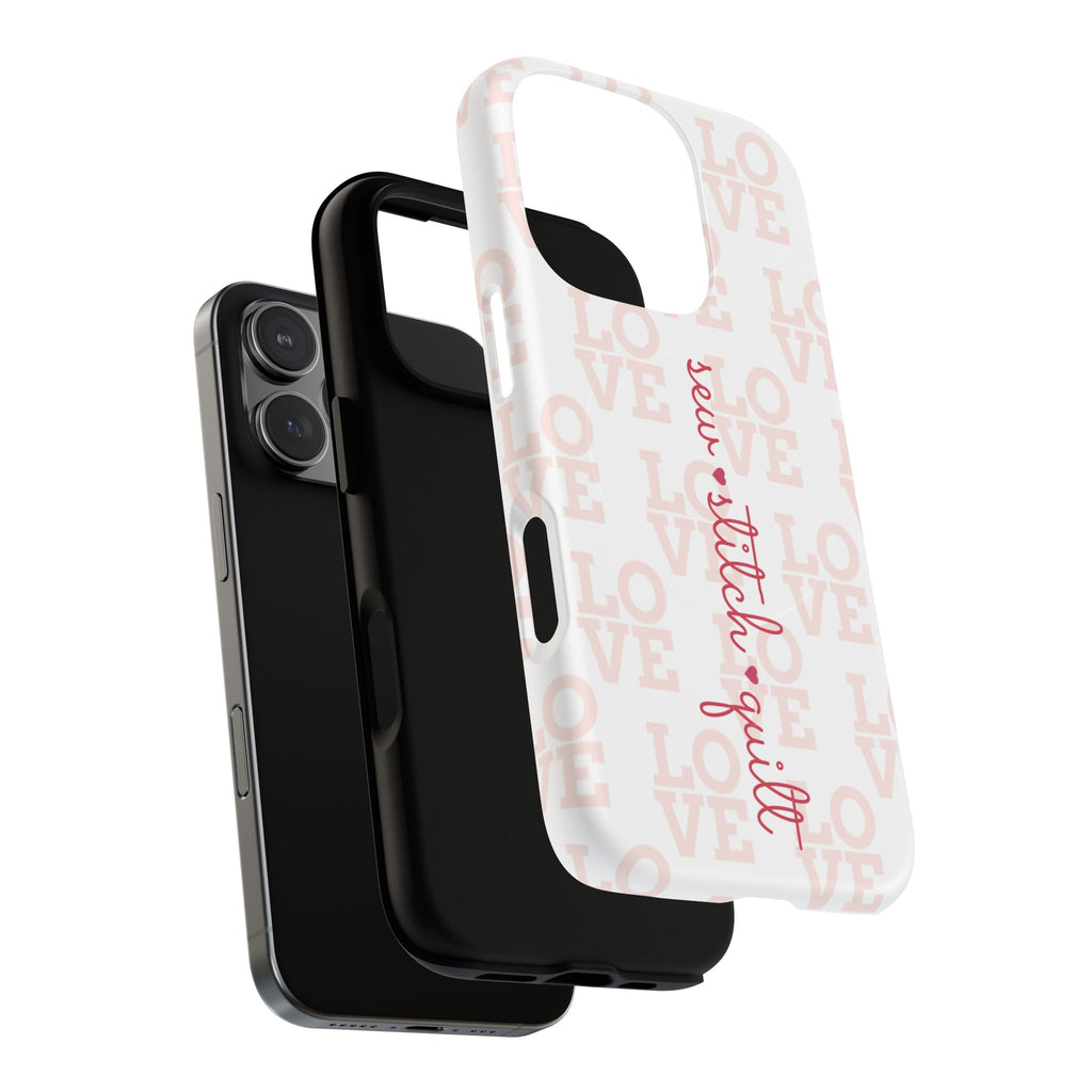 sew • stitch • quilt Love | Tough Magnetic iPhone Case