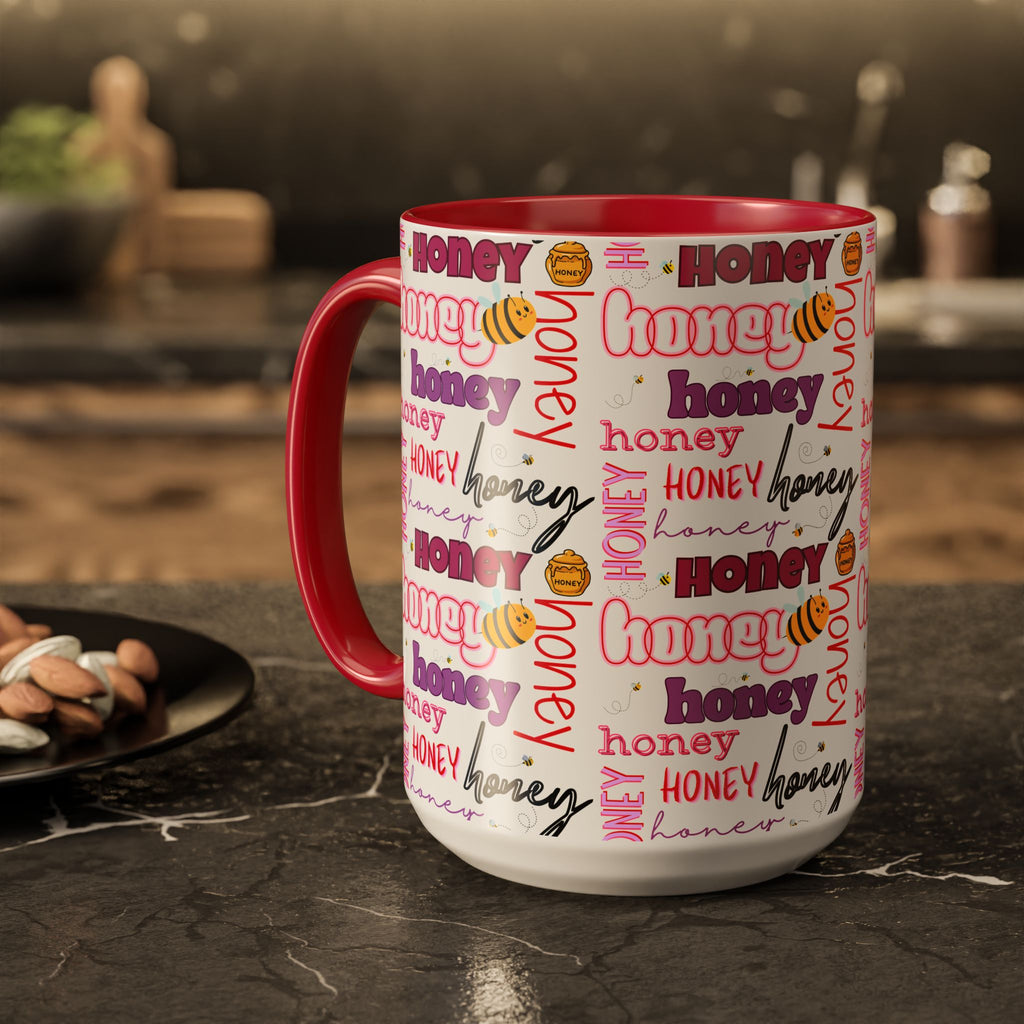 Honey Script Pattern Mug | Colorful Ceramic Mug
