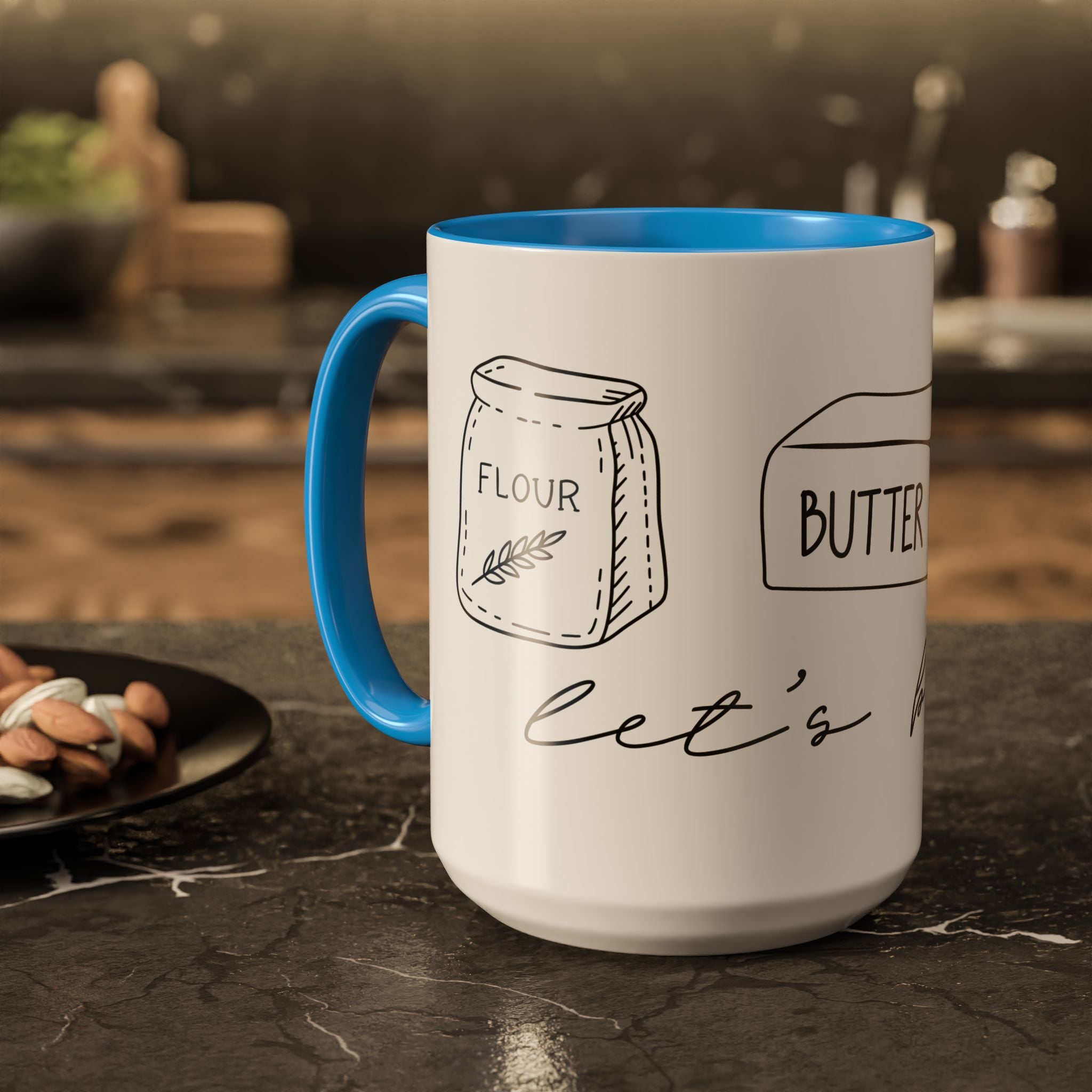 Baking Ingredients Illustration Mug | Ceramic Mug