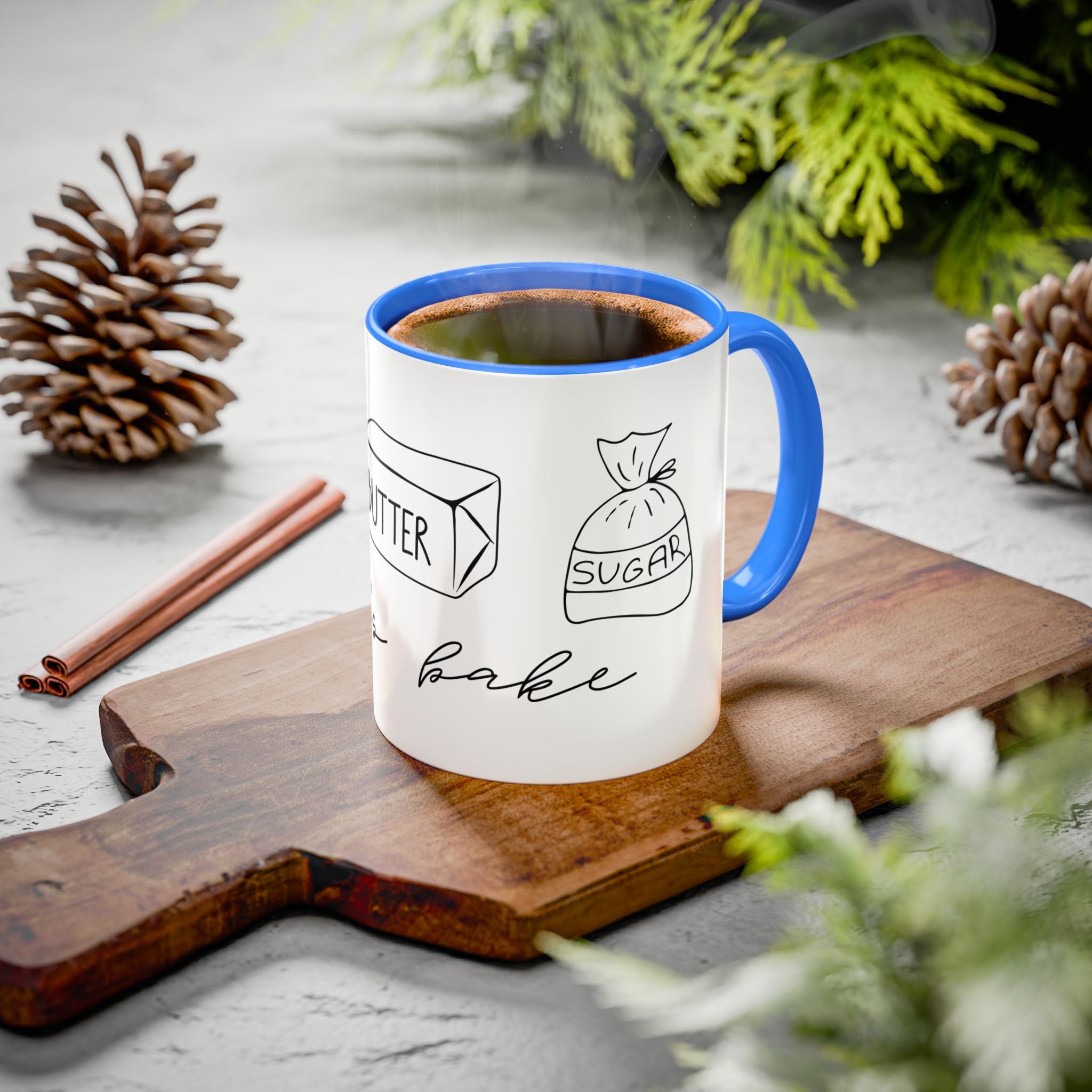 Baking Ingredients Illustration Mug | Ceramic Mug