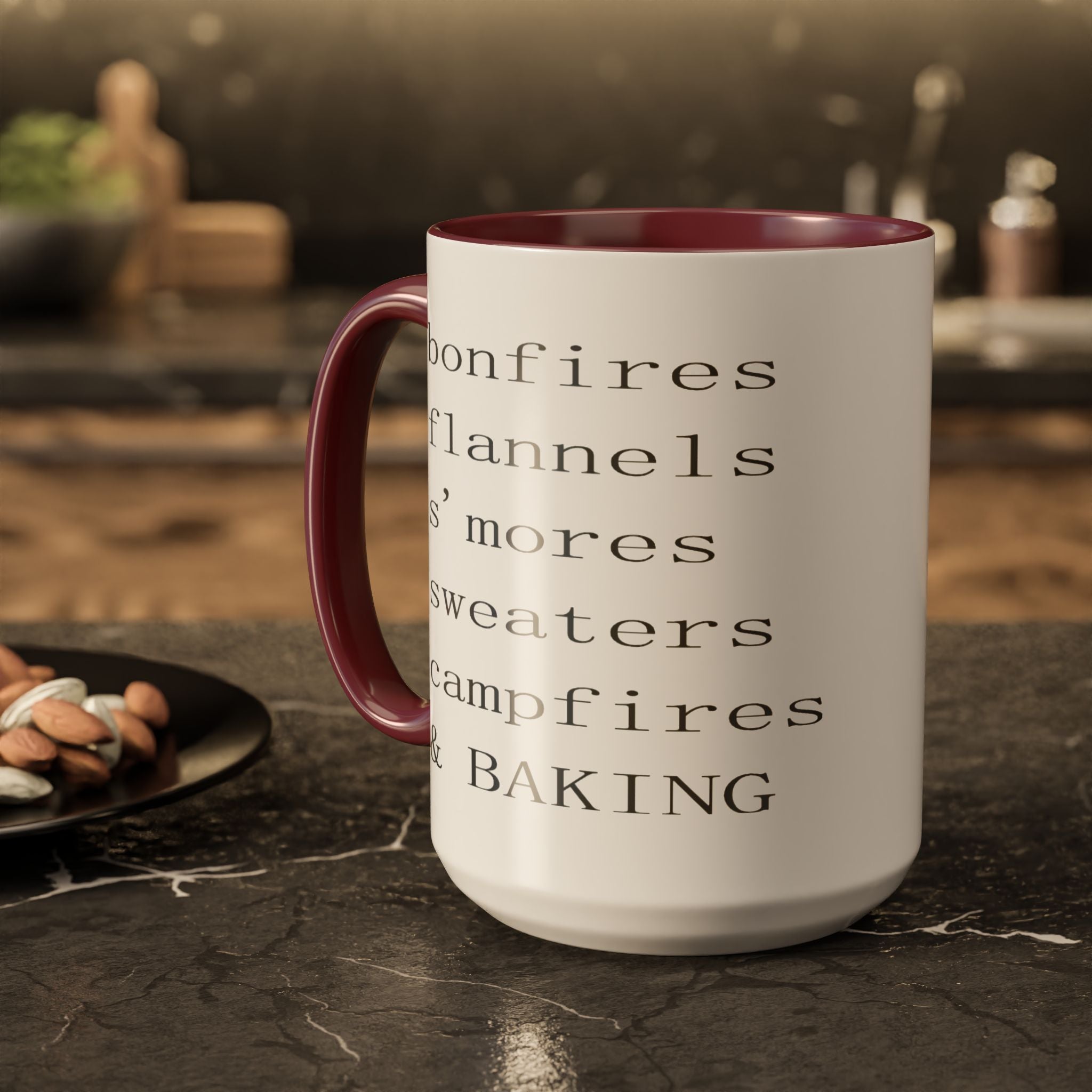 Minimalist Line Text Coffee Mug | Color Accent Mug