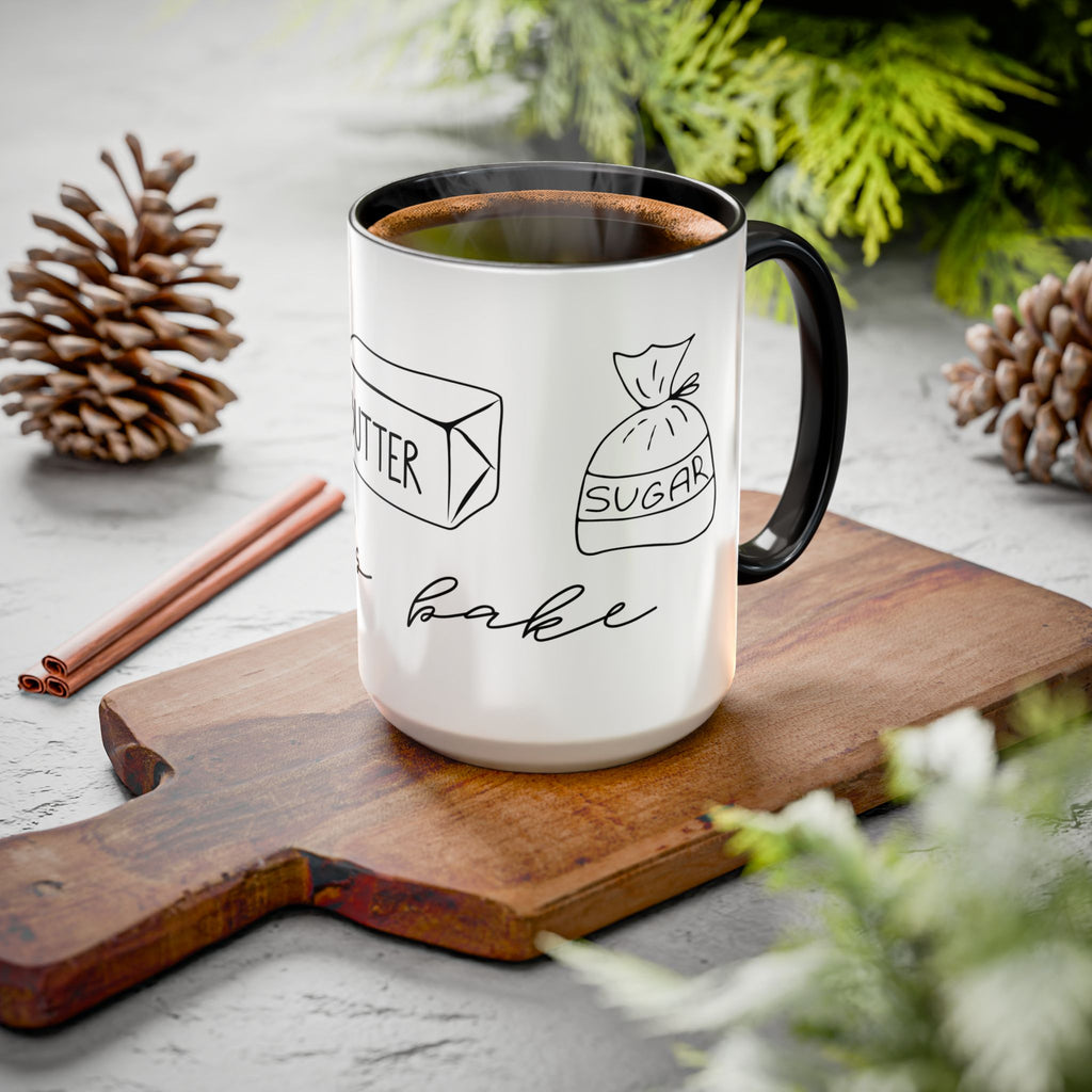 Baking Ingredients Illustration Mug | Ceramic Mug