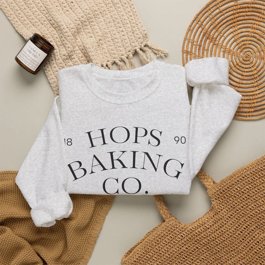 Hops Baking Co. Sweatshirt | Vintage Bakery Design