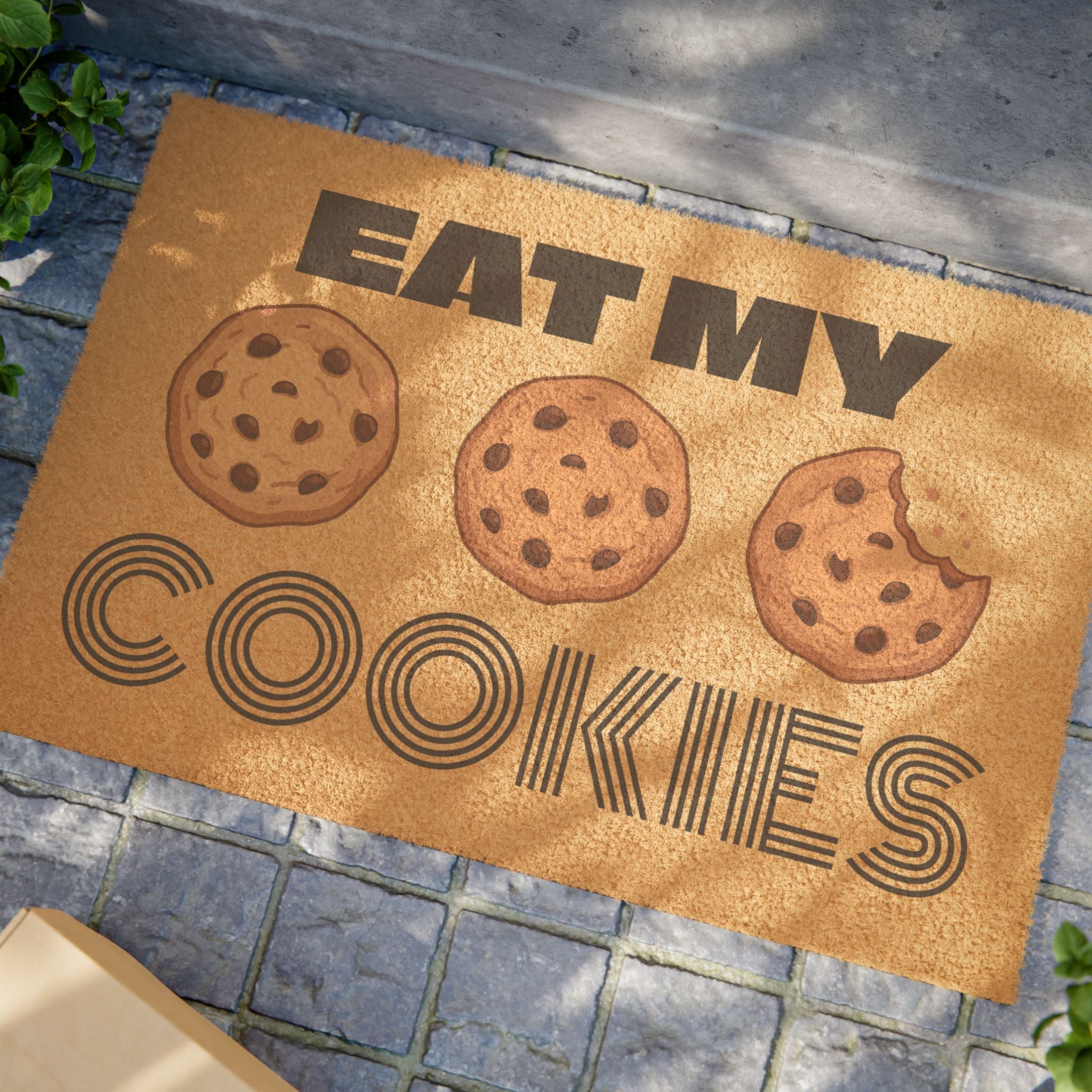 Eat My Cookies Doormat | Funny Cookie Welcome Mat