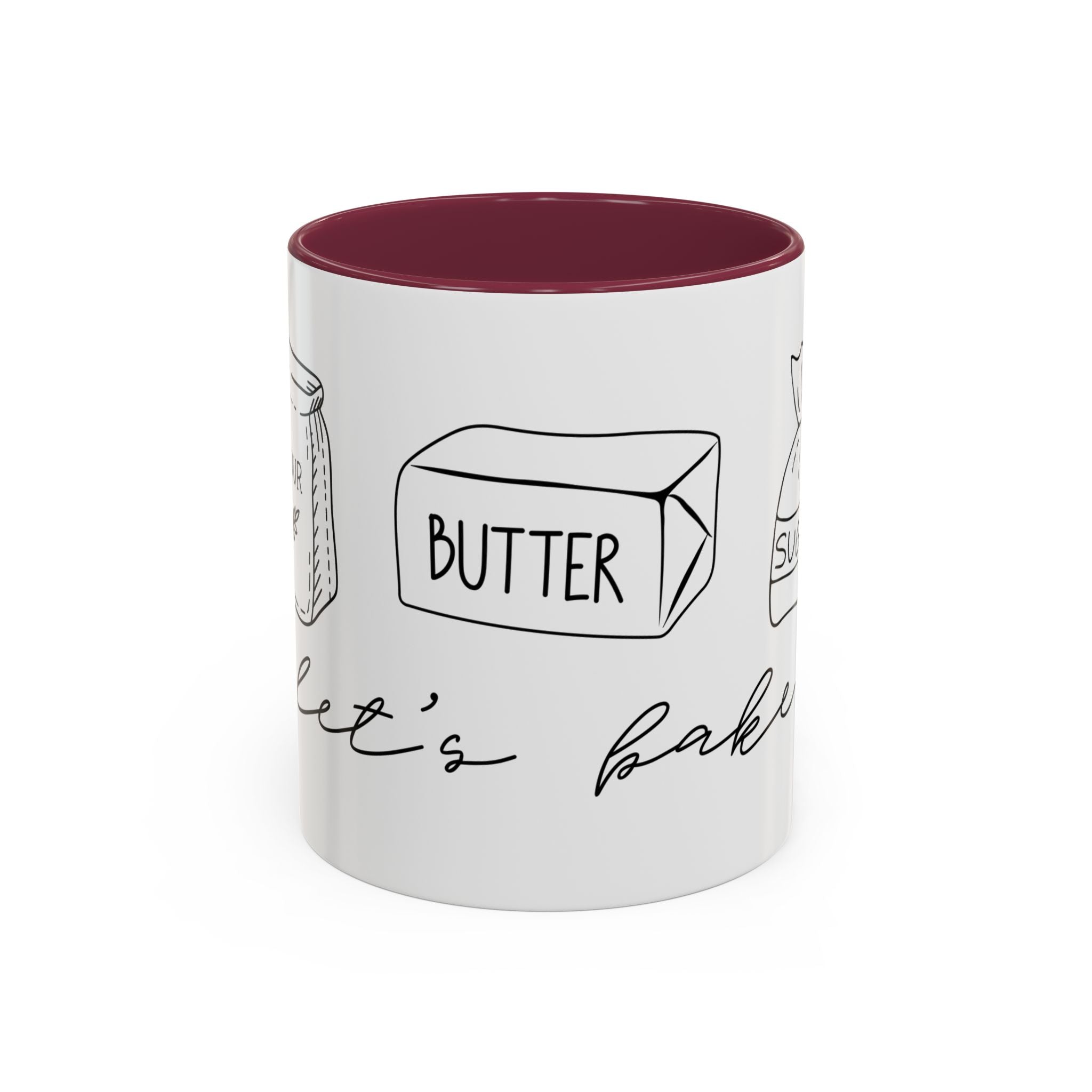 Baking Ingredients Illustration Mug | Ceramic Mug