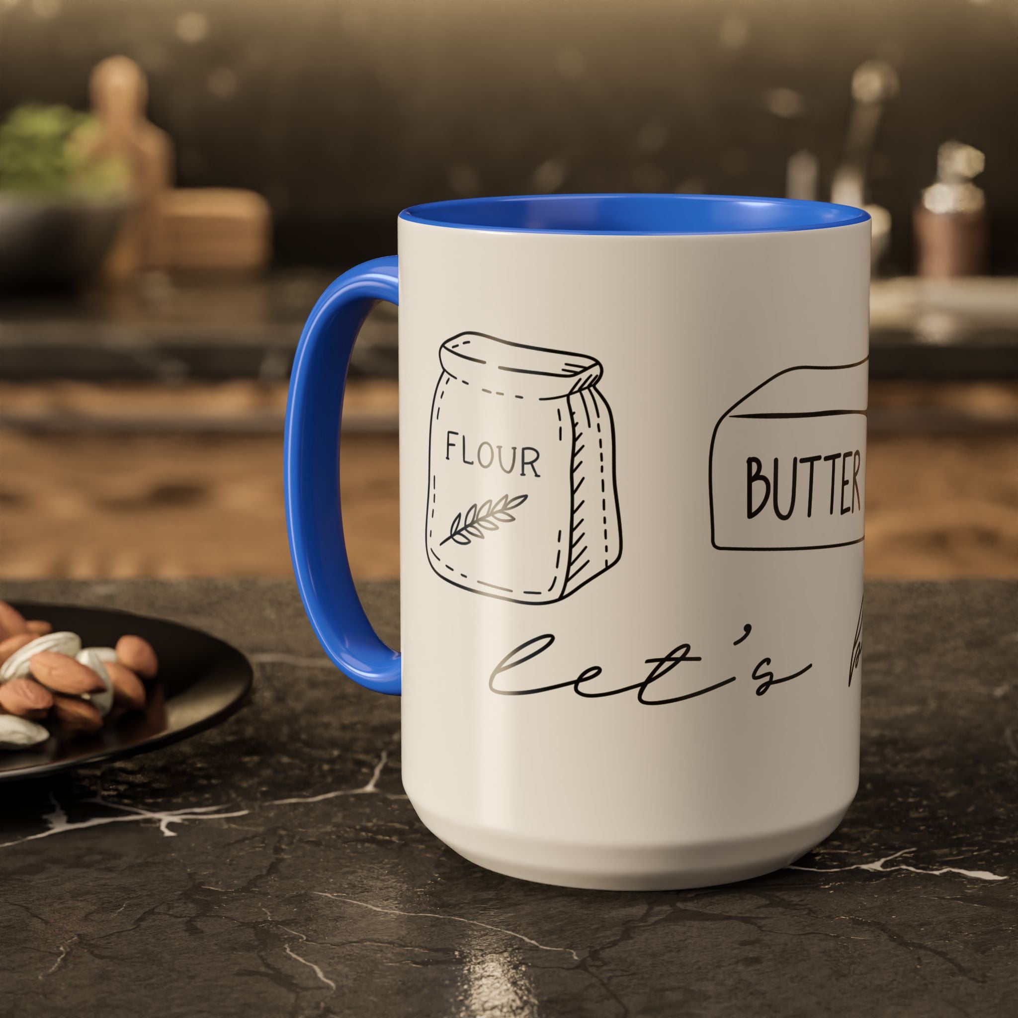Baking Ingredients Illustration Mug | Ceramic Mug