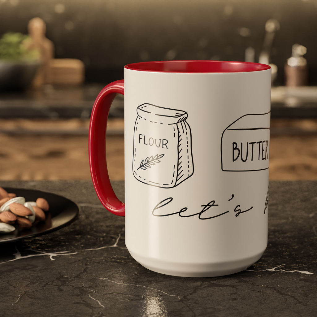 Baking Ingredients Illustration Mug | Ceramic Mug