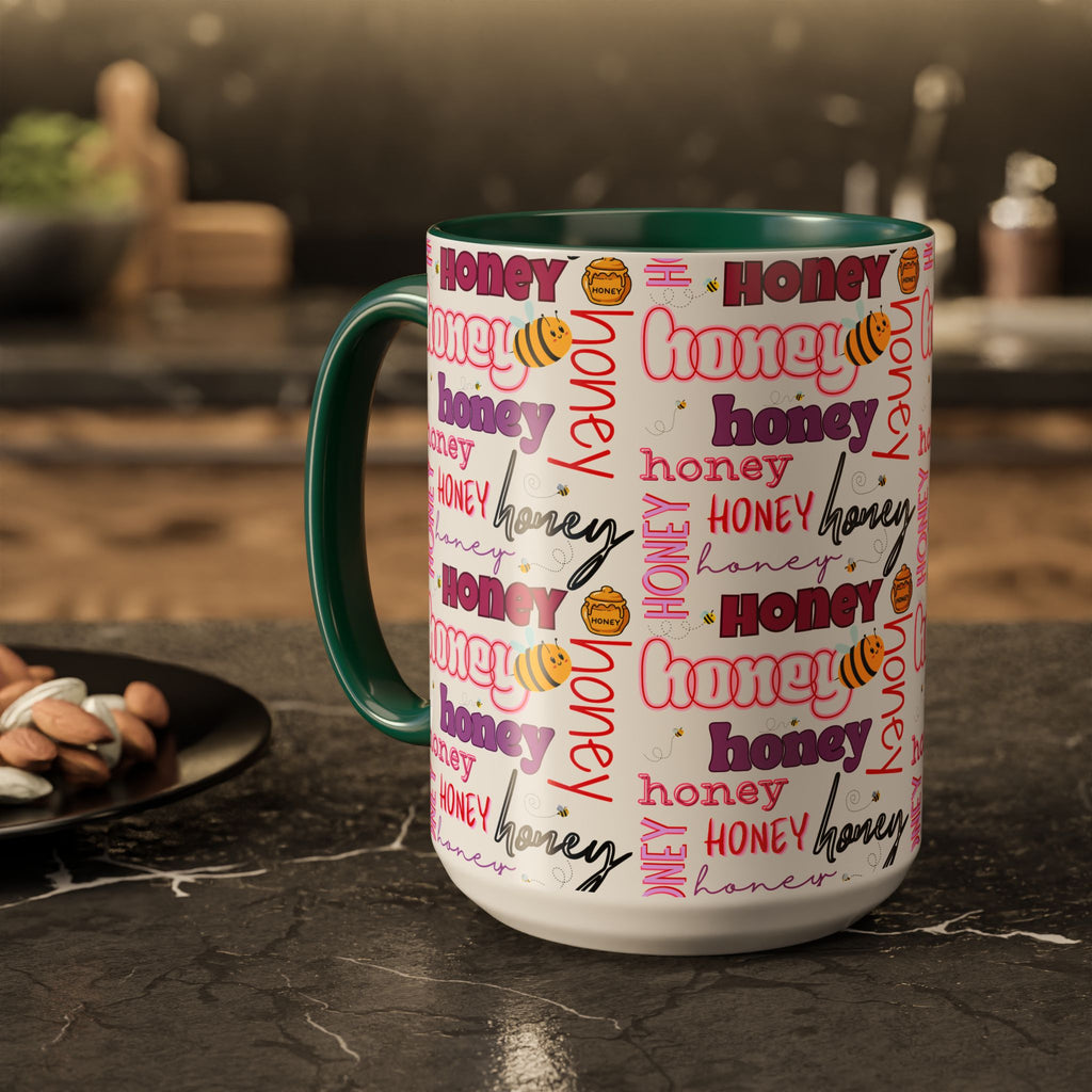 Honey Script Pattern Mug | Colorful Ceramic Mug