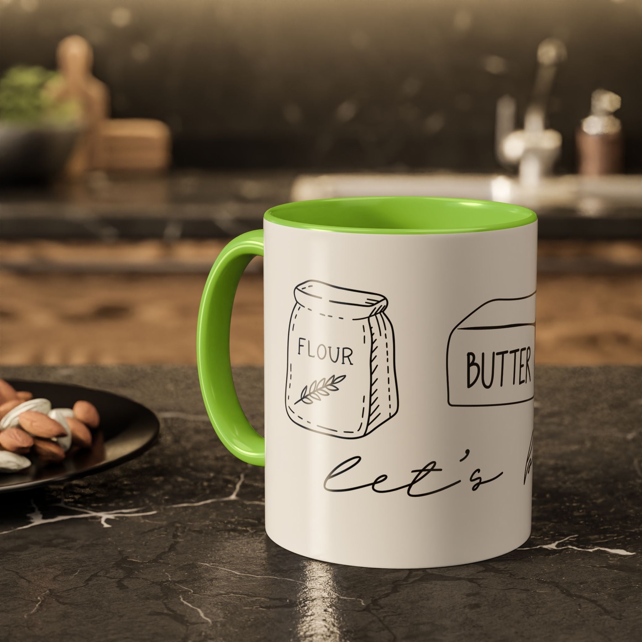 Baking Ingredients Illustration Mug | Ceramic Mug