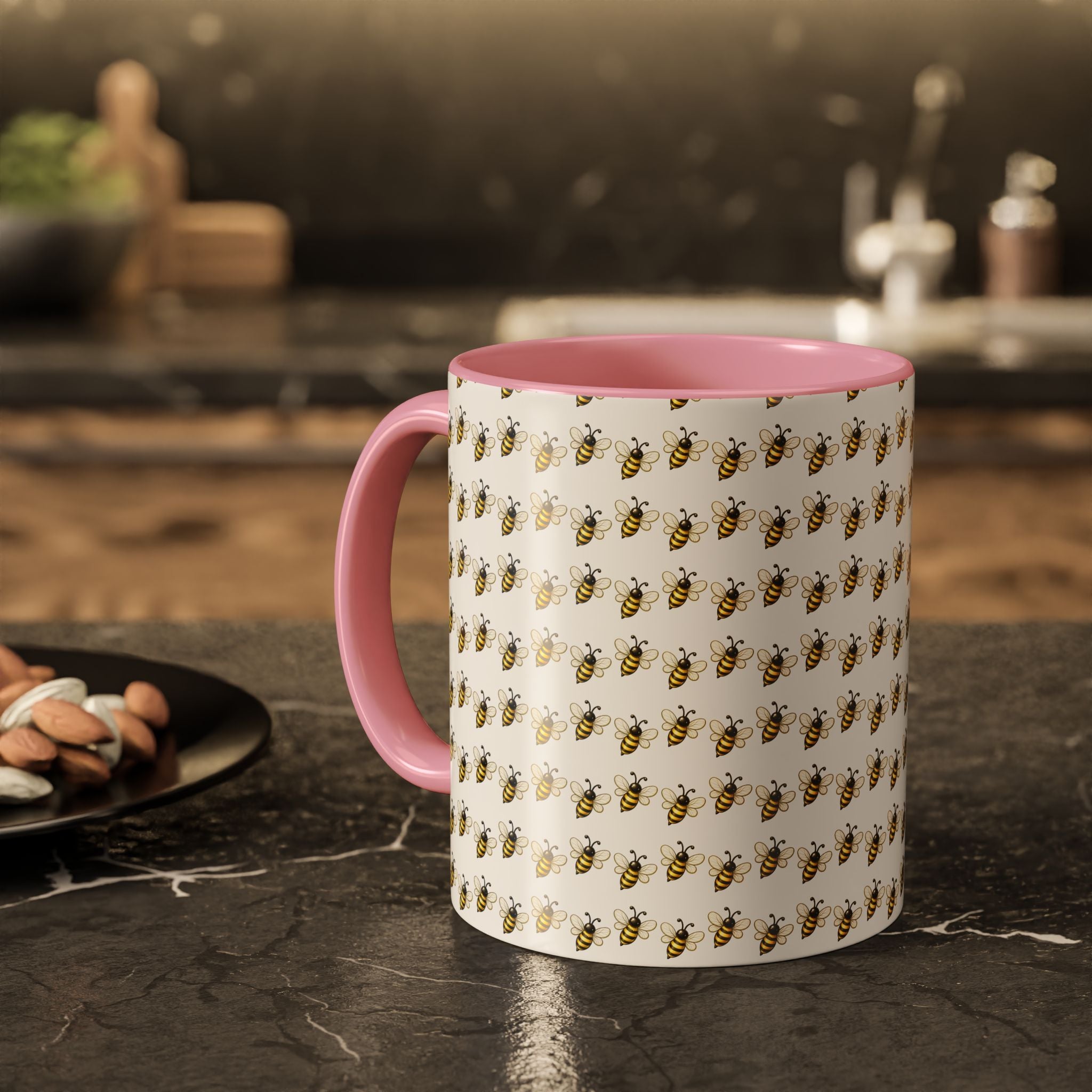 Honey Bee Pattern Mug | Ceramic Coffee Cup