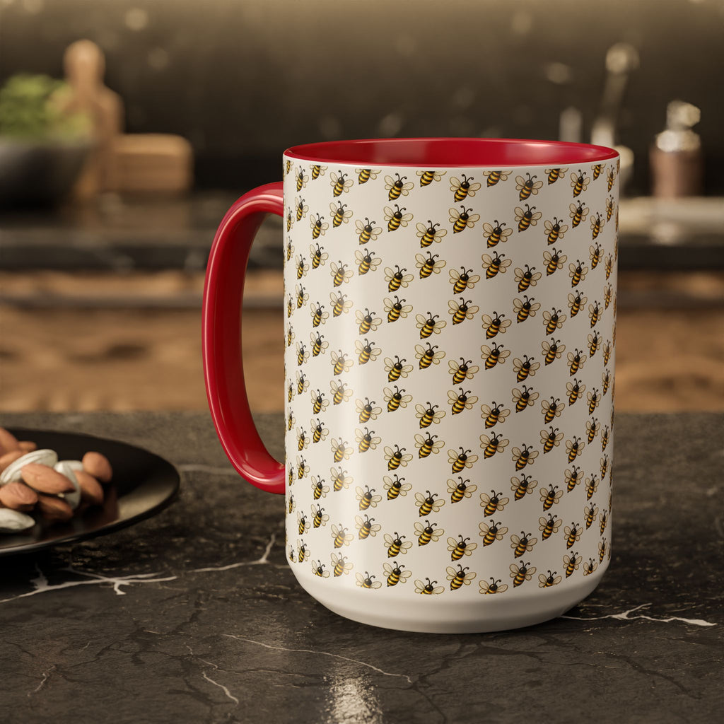 Honey Bee Pattern Mug | Ceramic Coffee Cup