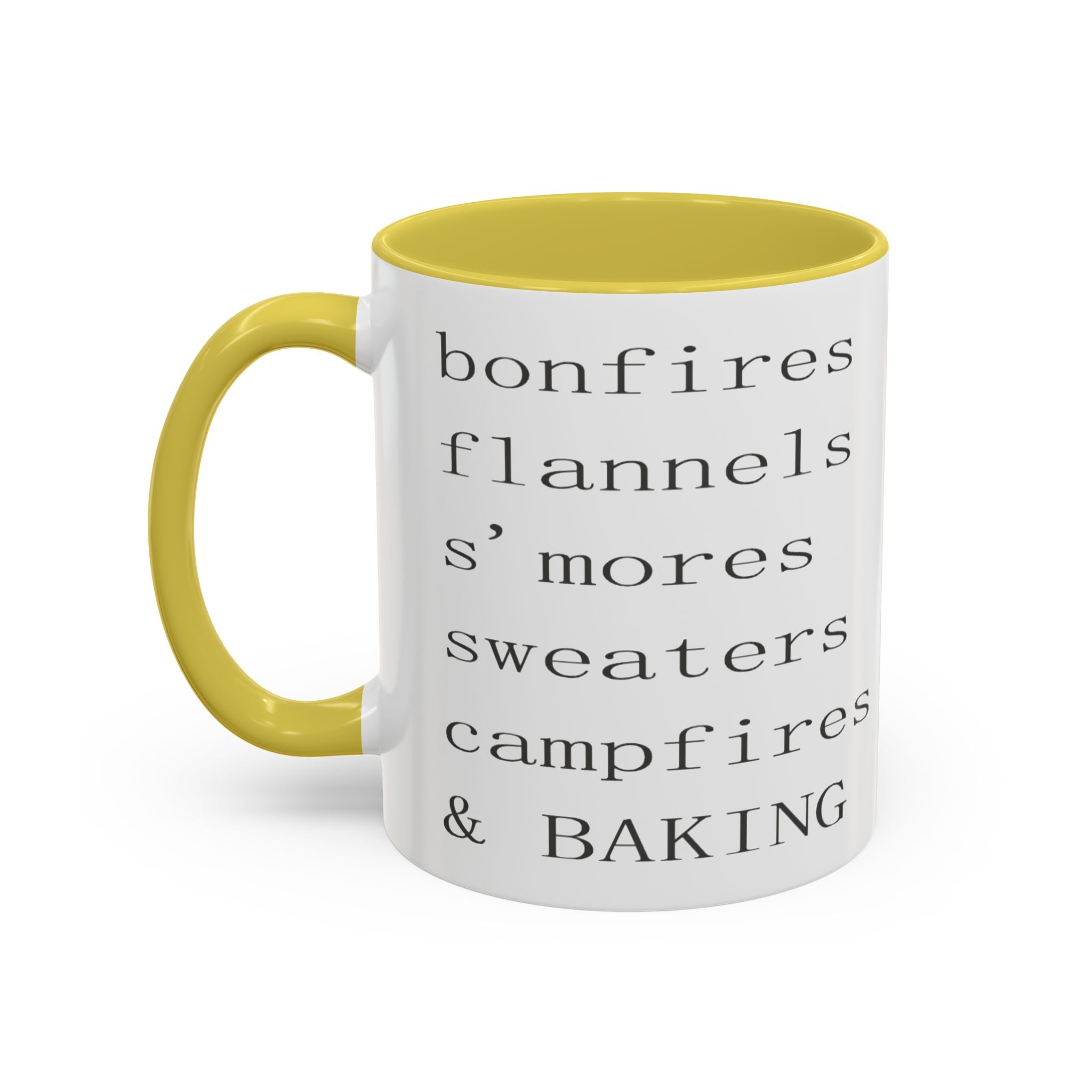 Minimalist Line Text Coffee Mug | Color Accent Mug