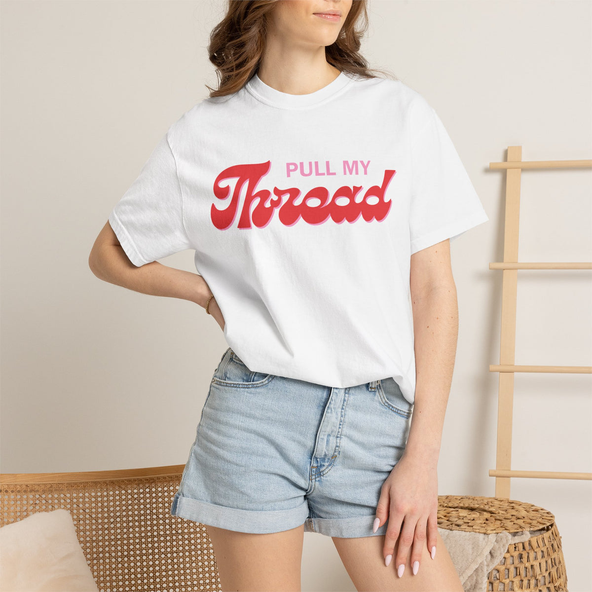 Pull My Thread T-Shirt — Retro Script Graphic Tee
