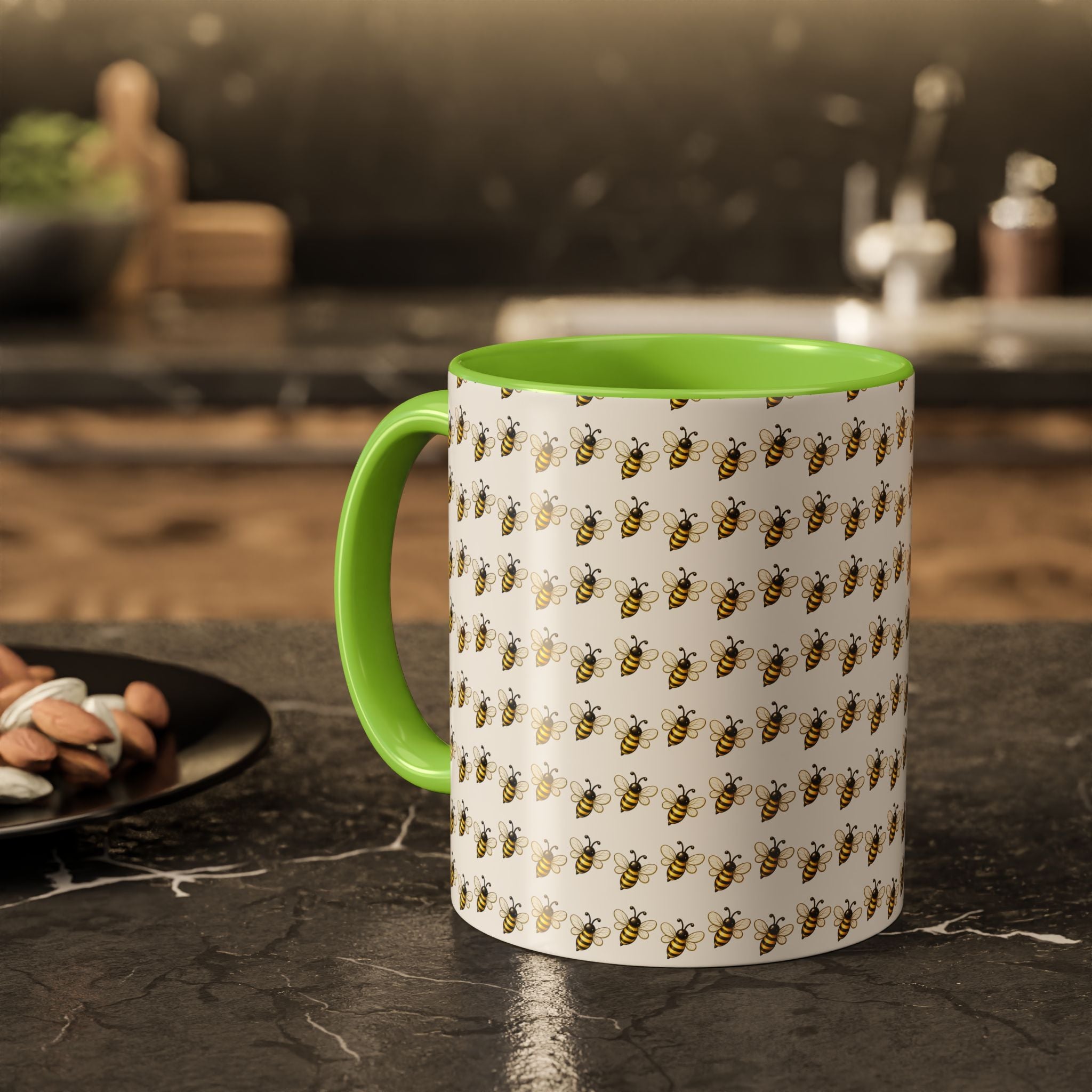 Honey Bee Pattern Mug | Ceramic Coffee Cup