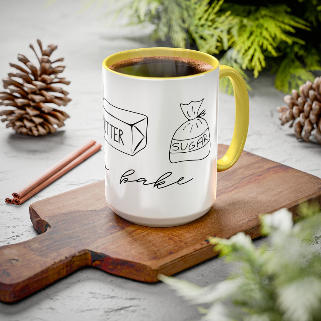 Baking Ingredients Illustration Mug | Ceramic Mug