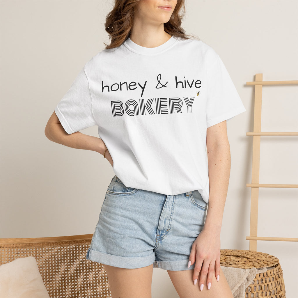 Honey & Hive Bakery T-shirt | Retro Script Logo