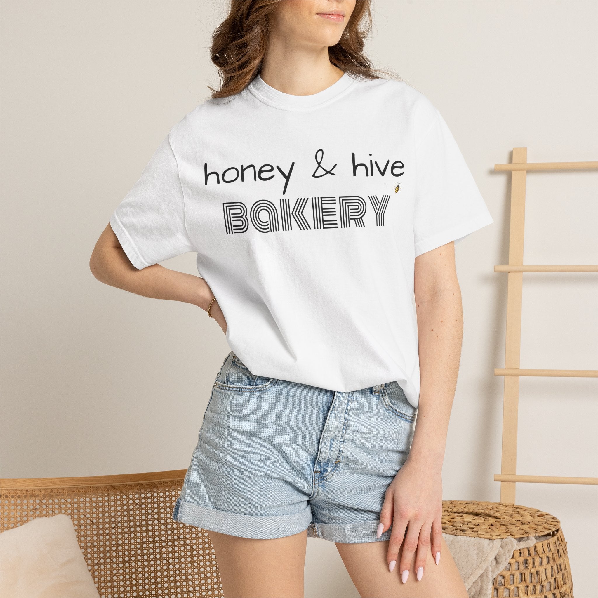 Honey & Hive Bakery T-shirt | Retro Script Logo