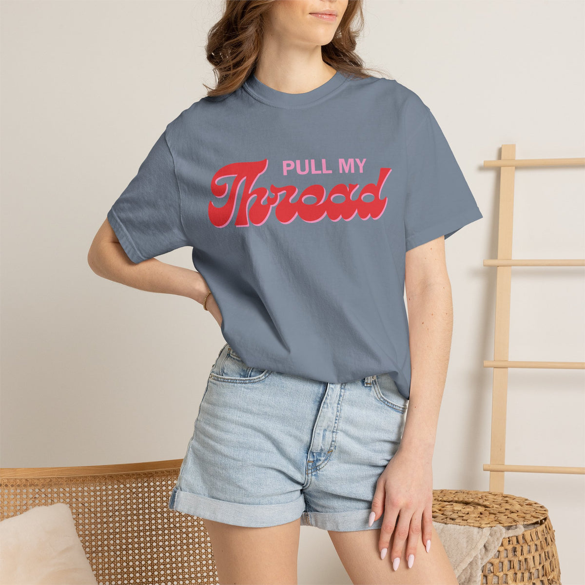 Pull My Thread T-Shirt — Retro Script Graphic Tee