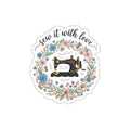 Sew It With Love, Floral Wreath | Die-Cut Stickers