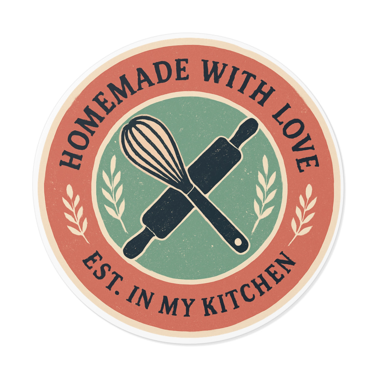 Homemade With Love | Sticker, retro badge