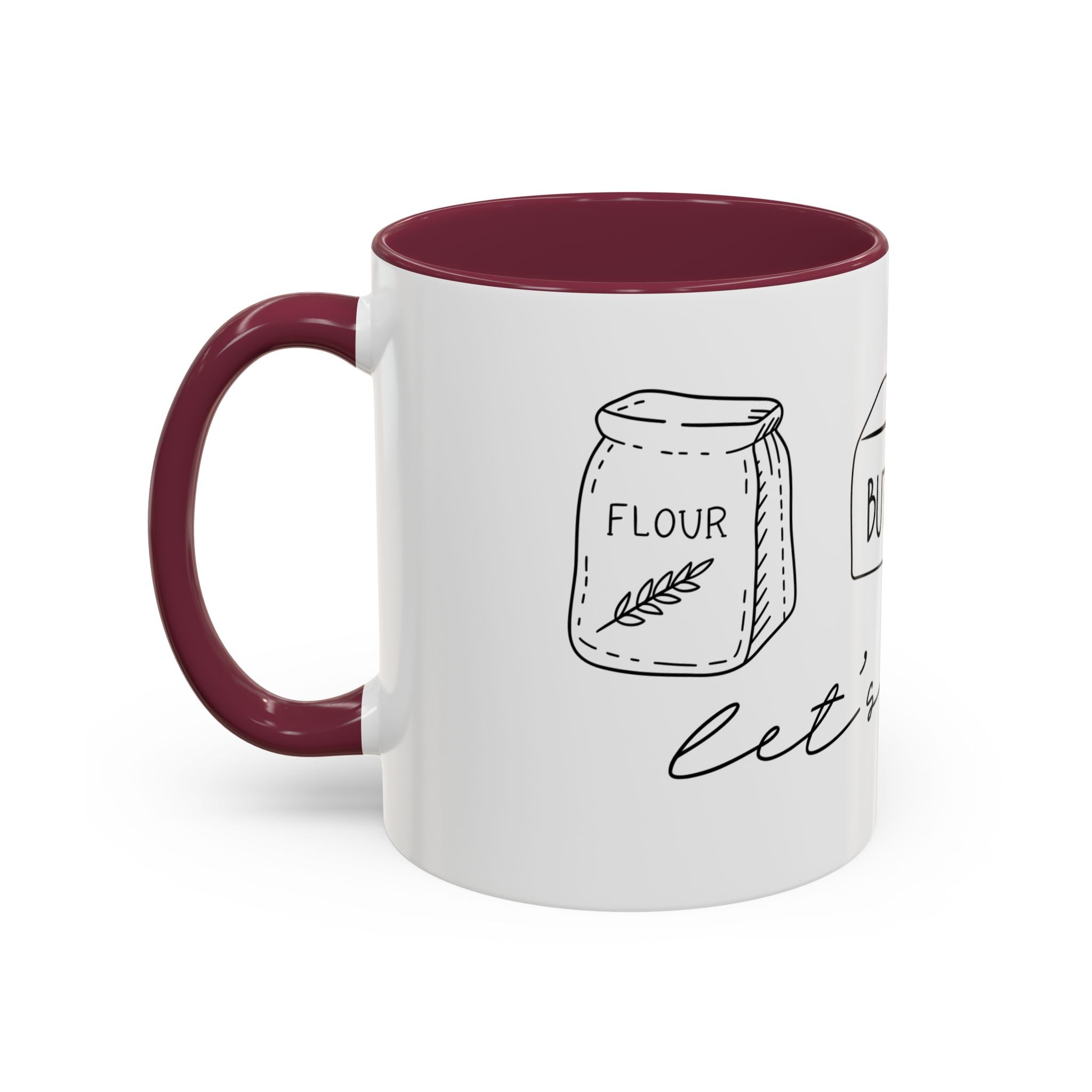 Baking Ingredients Illustration Mug | Ceramic Mug