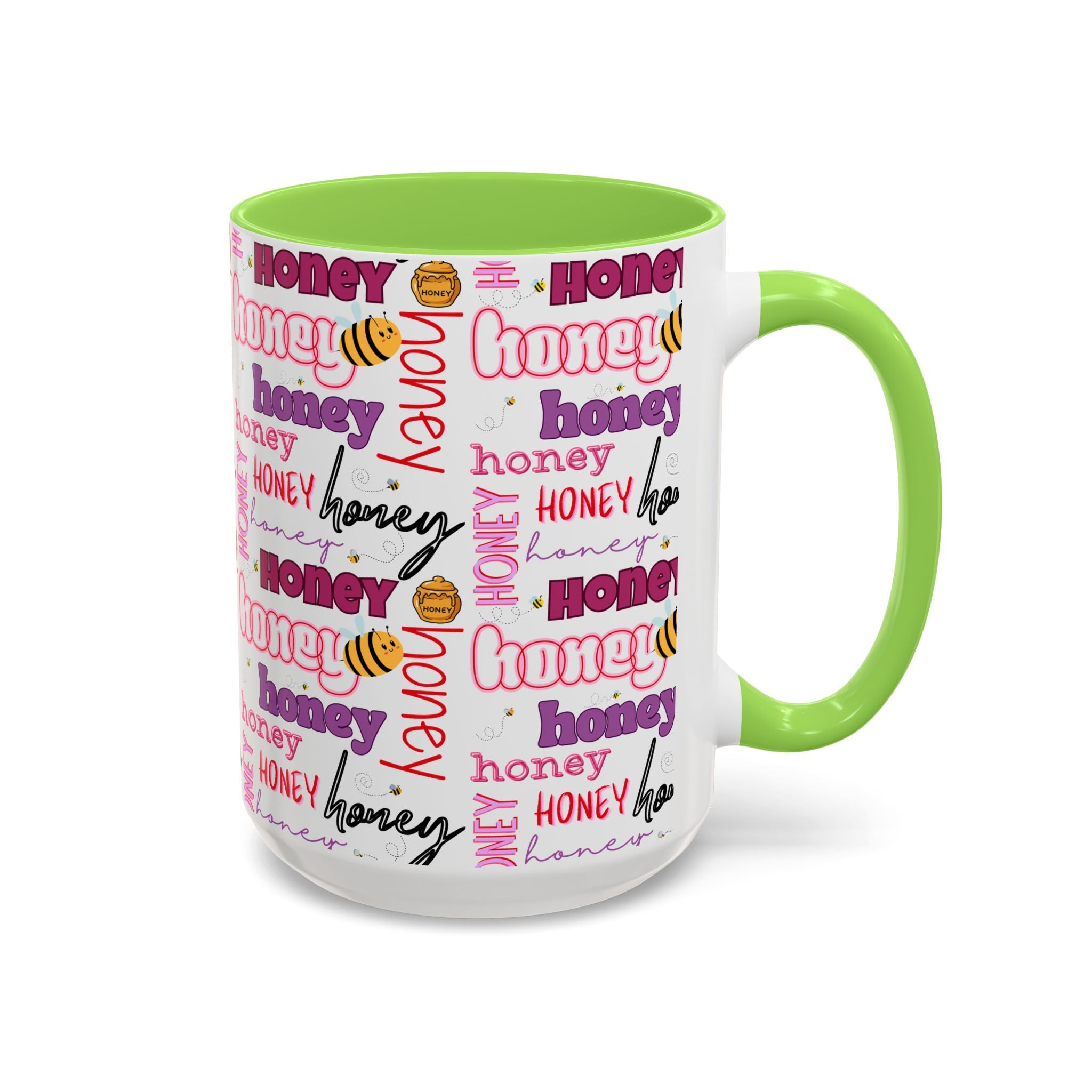 Honey Script Pattern Mug | Colorful Ceramic Mug