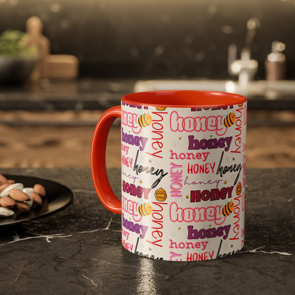 Honey Script Pattern Mug | Colorful Ceramic Mug