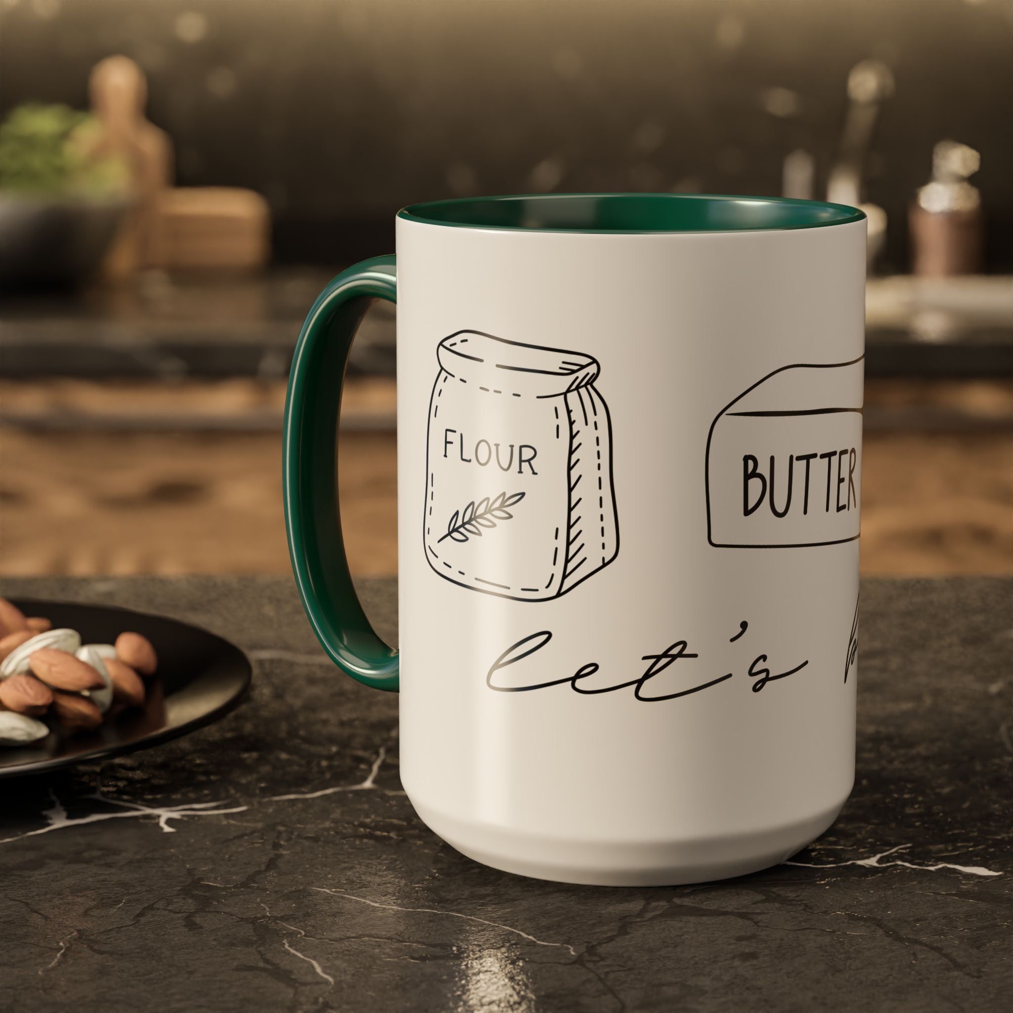 Baking Ingredients Illustration Mug | Ceramic Mug