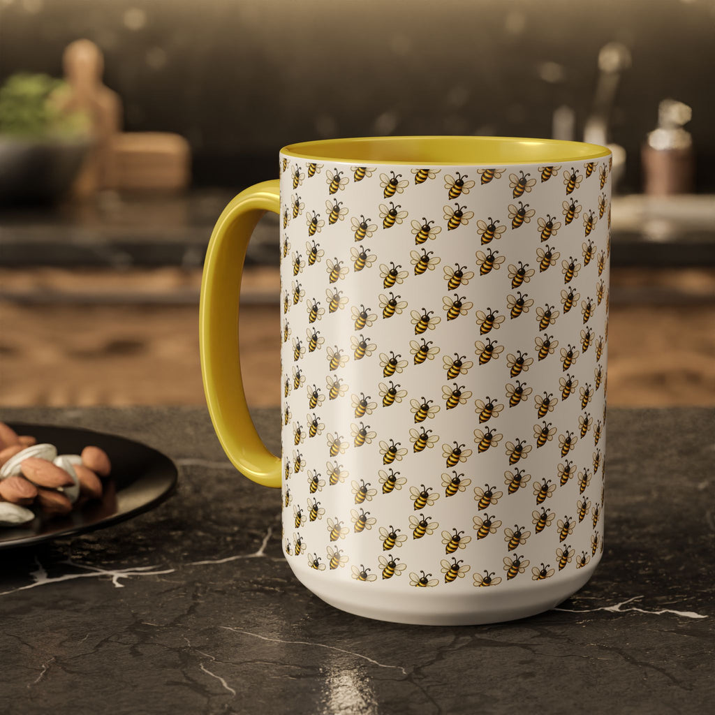 Honey Bee Pattern Mug | Ceramic Coffee Cup