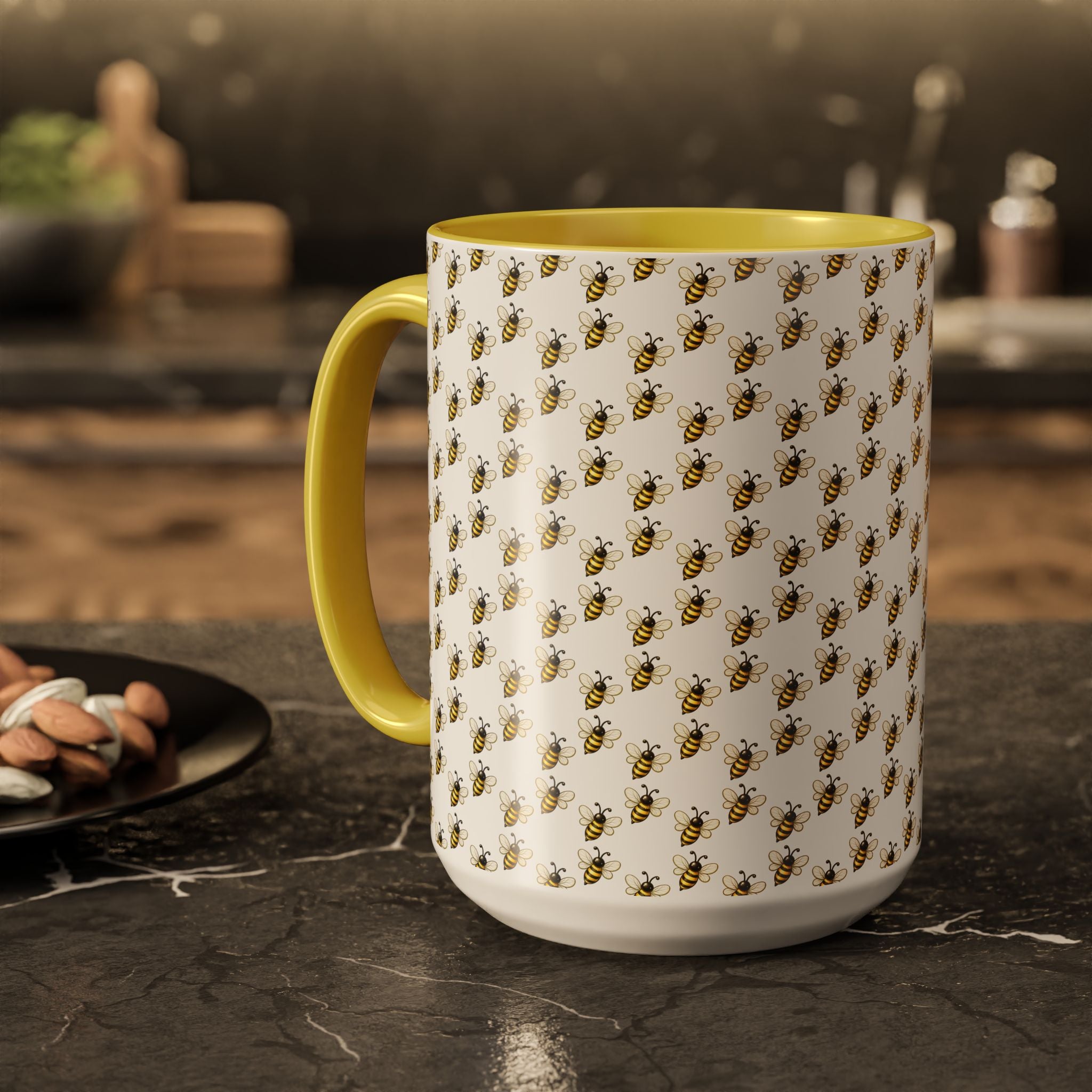 Honey Bee Pattern Mug | Ceramic Coffee Cup