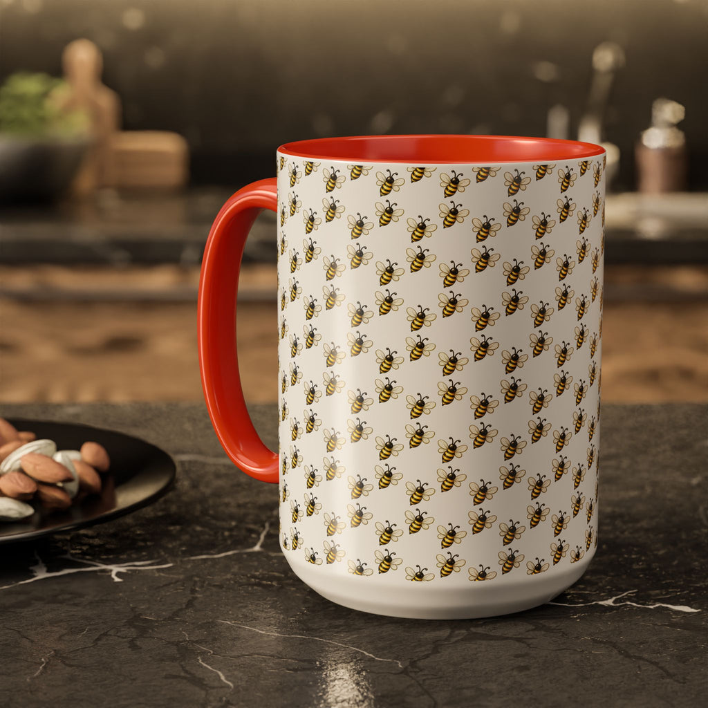 Honey Bee Pattern Mug | Ceramic Coffee Cup