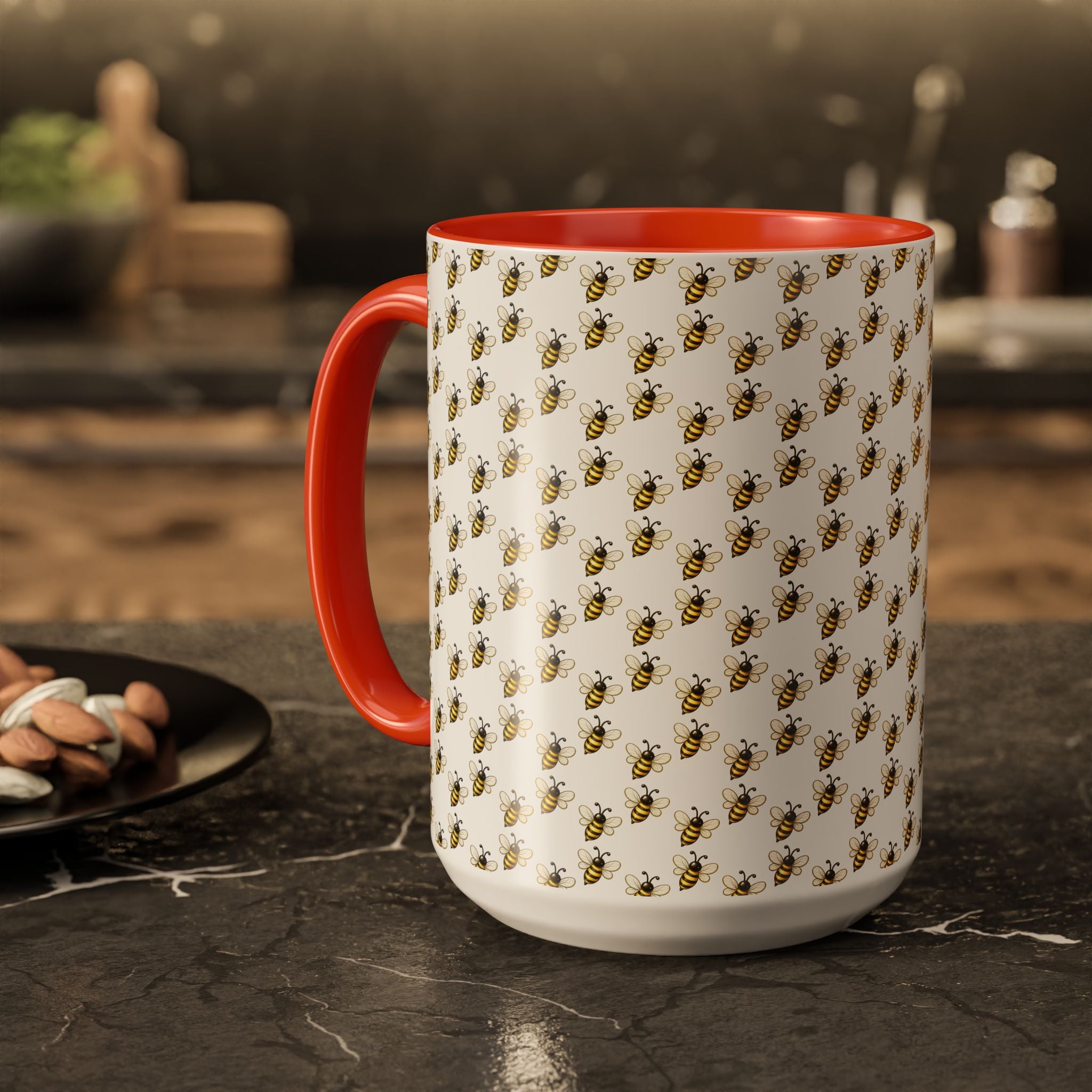 Honey Bee Pattern Mug | Ceramic Coffee Cup