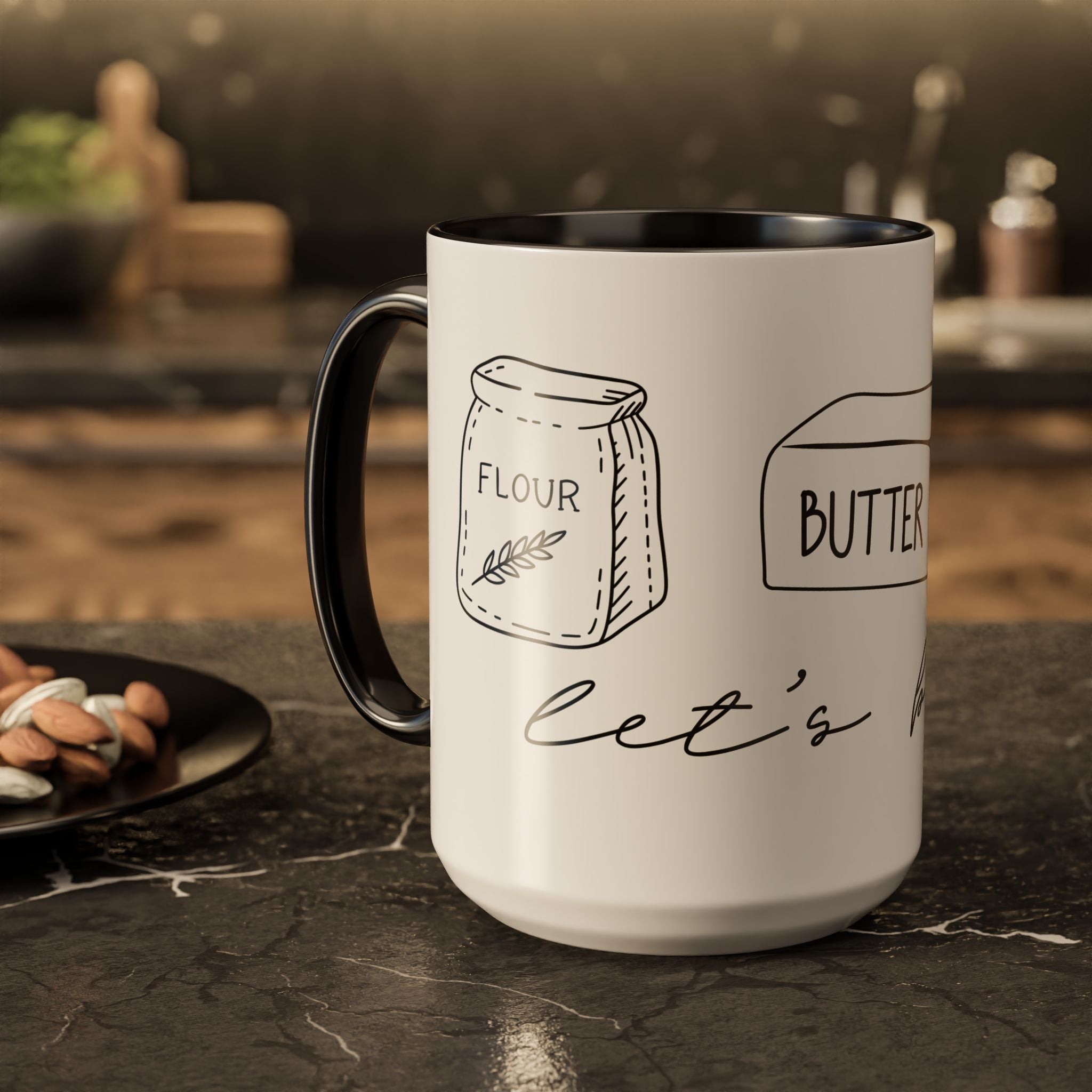 Baking Ingredients Illustration Mug | Ceramic Mug