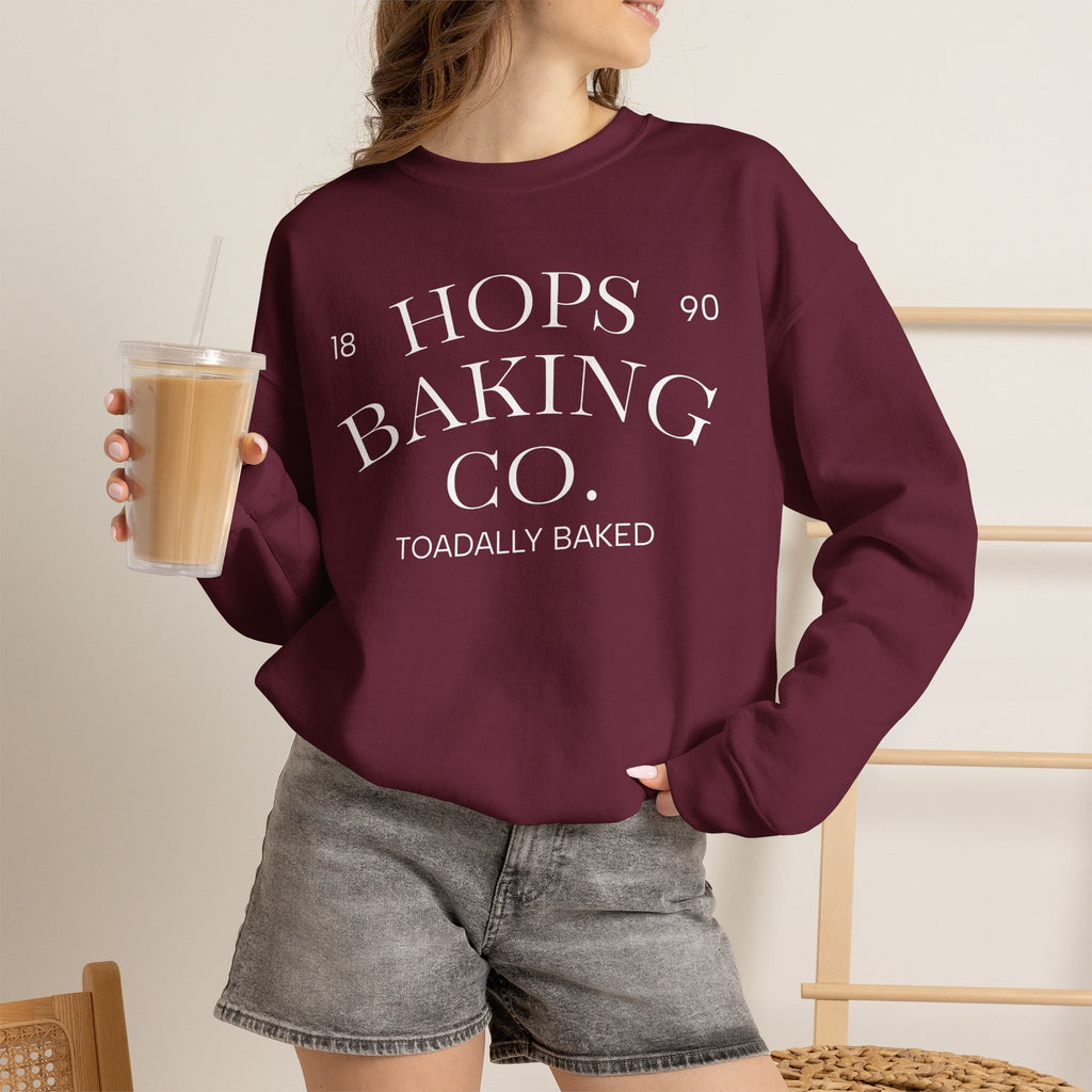 Hops Baking Co. Sweatshirt | Vintage Bakery Design