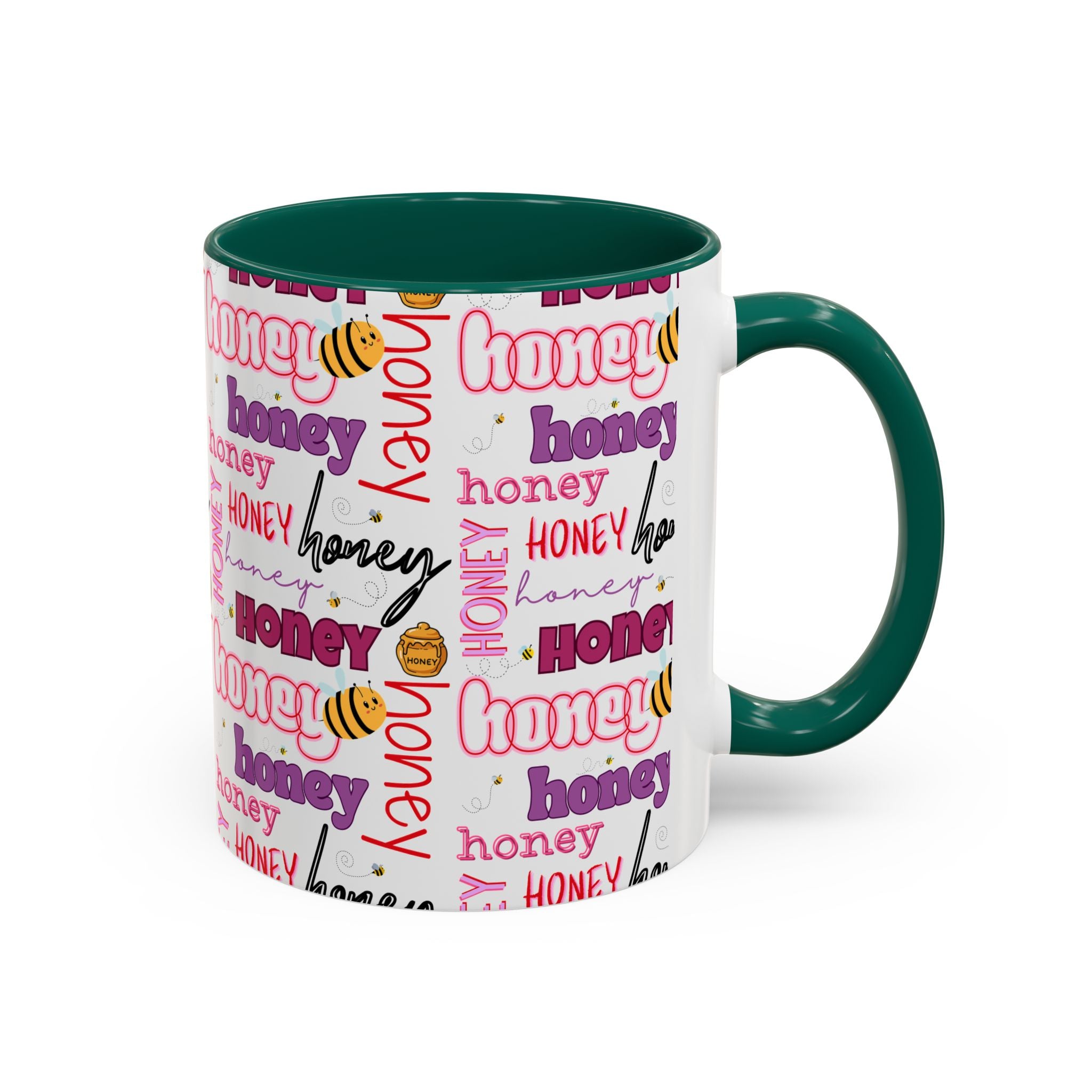 Honey Script Pattern Mug | Colorful Ceramic Mug