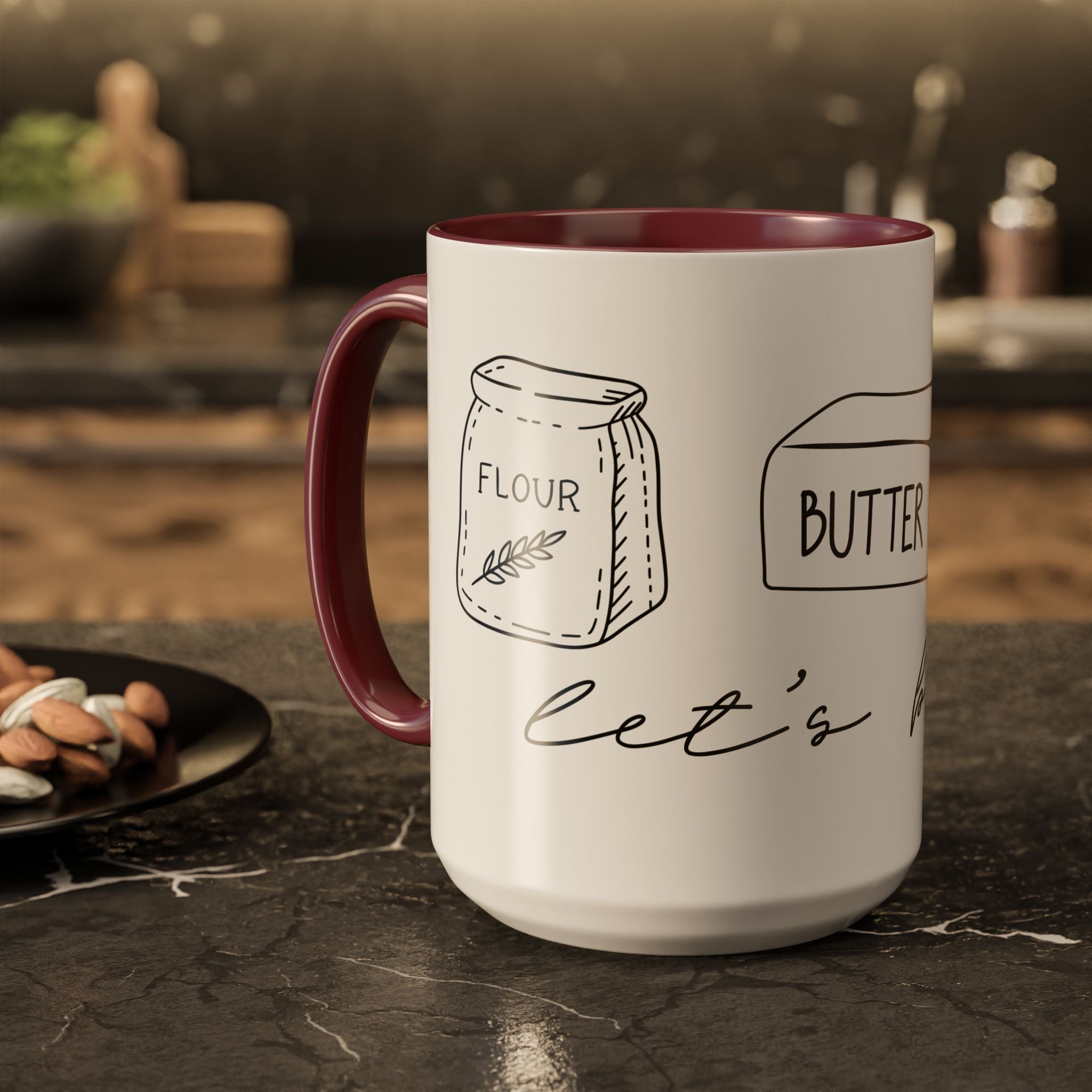Baking Ingredients Illustration Mug | Ceramic Mug