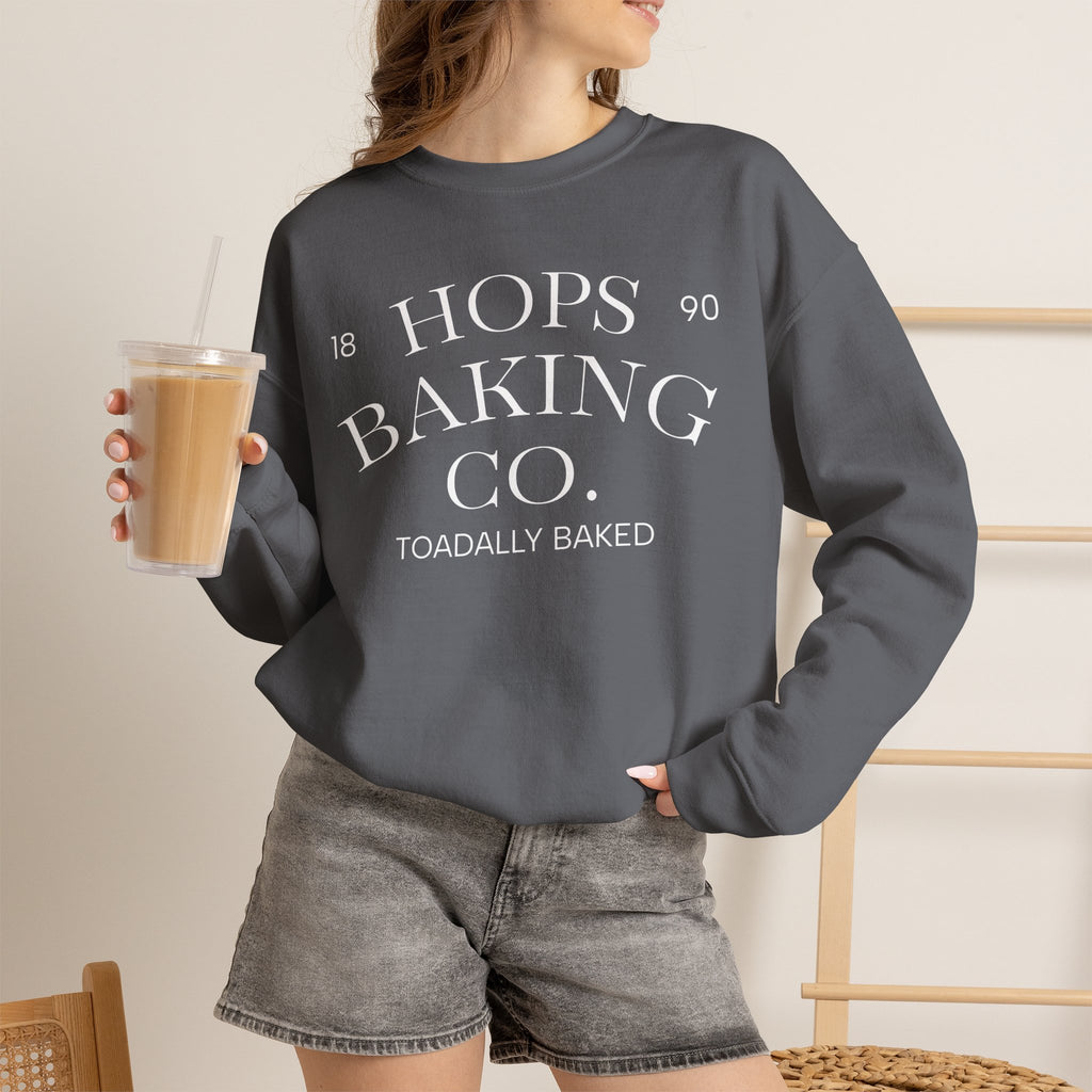 Hops Baking Co. Sweatshirt | Vintage Bakery Design