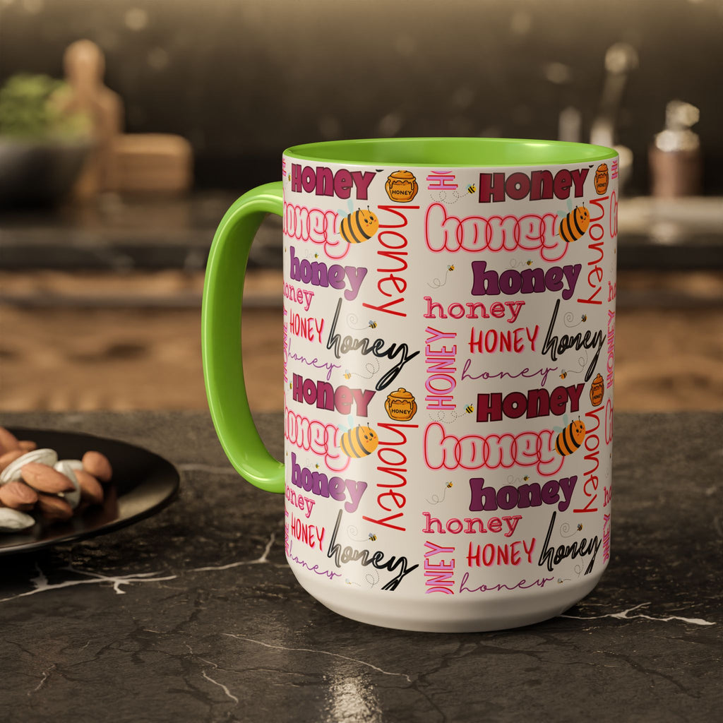 Honey Script Pattern Mug | Colorful Ceramic Mug