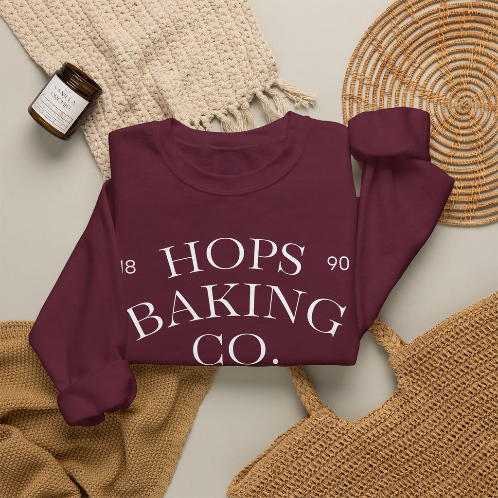 Hops Baking Co. Sweatshirt | Vintage Bakery Design
