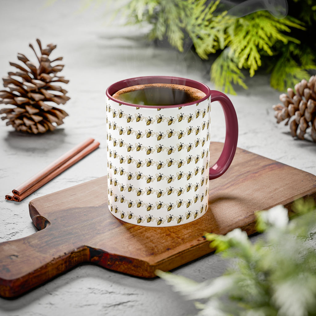 Honey Bee Pattern Mug | Ceramic Coffee Cup