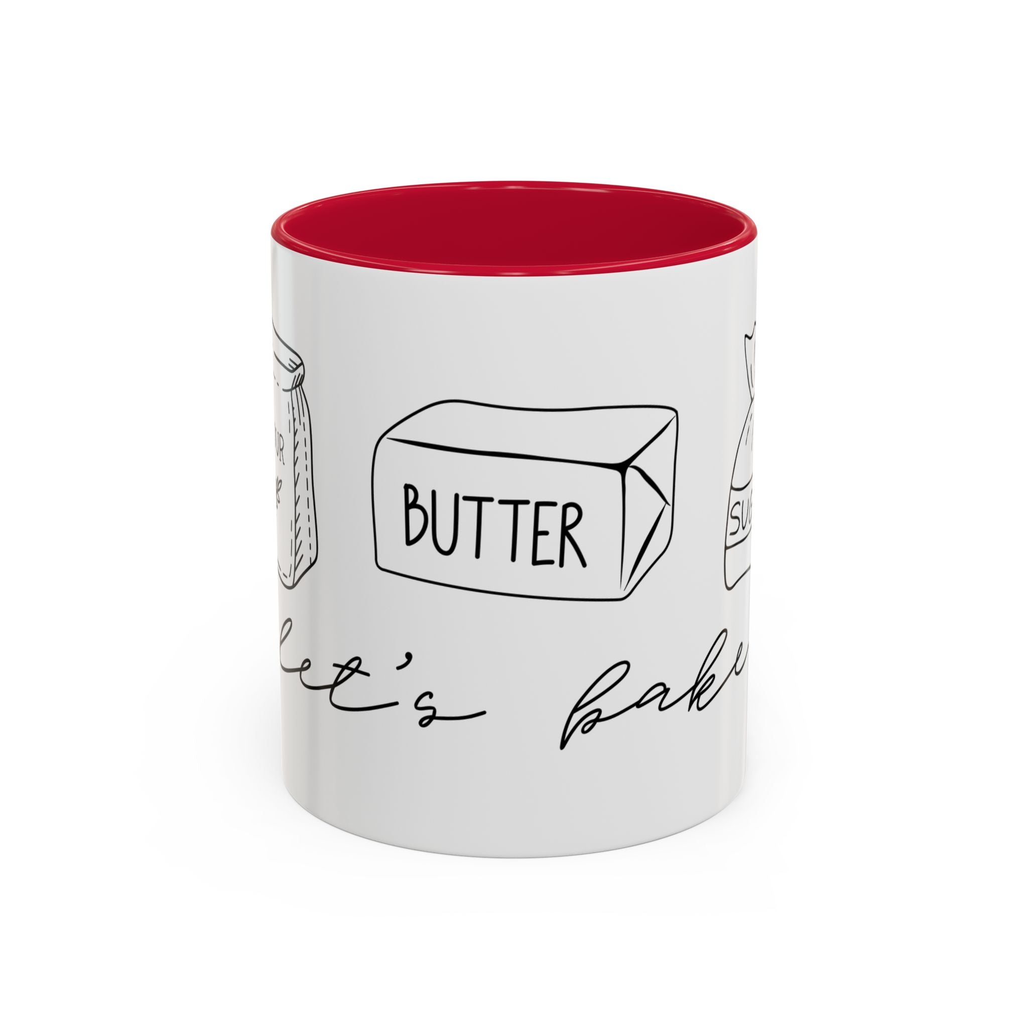 Baking Ingredients Illustration Mug | Ceramic Mug