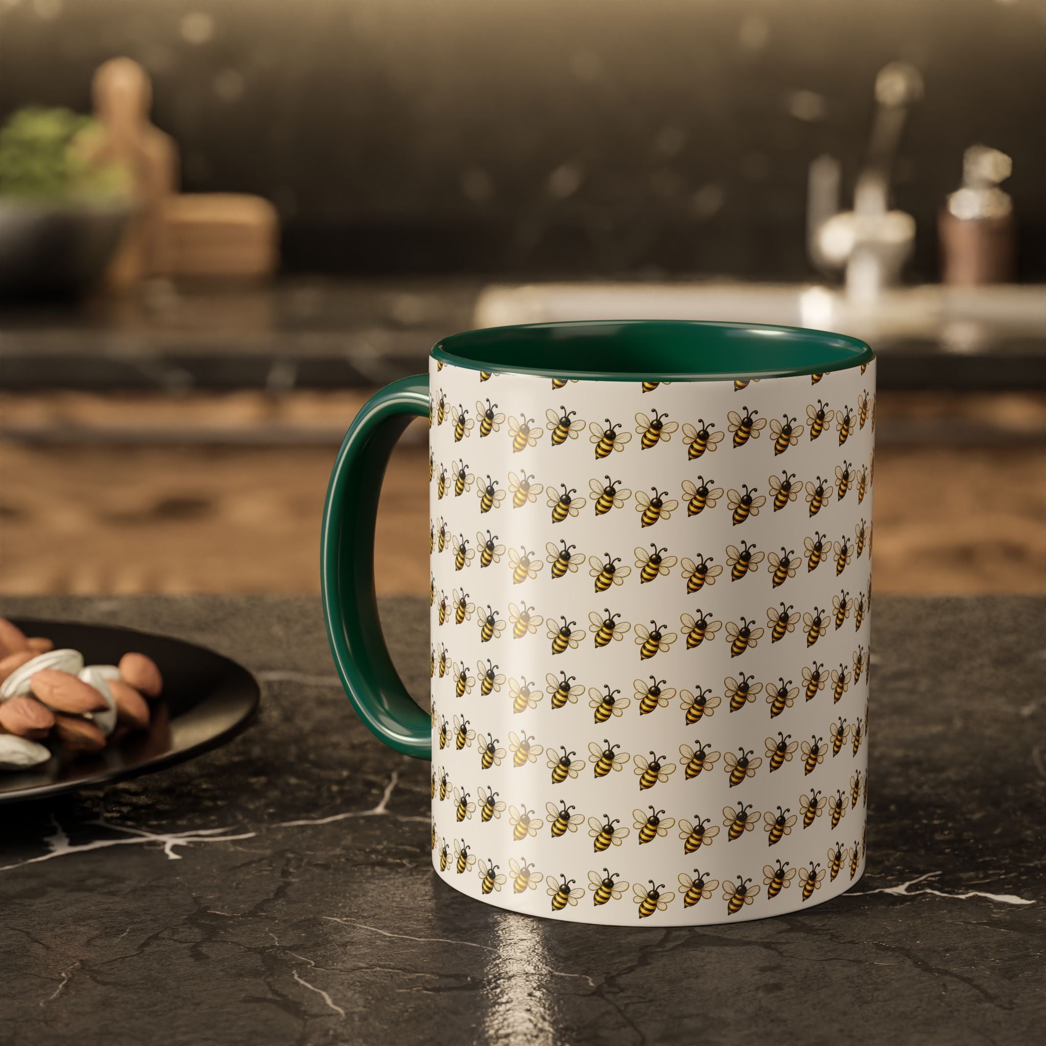 Honey Bee Pattern Mug | Ceramic Coffee Cup