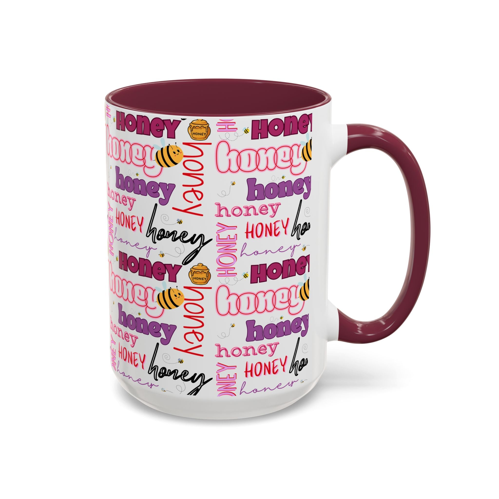 Honey Script Pattern Mug | Colorful Ceramic Mug
