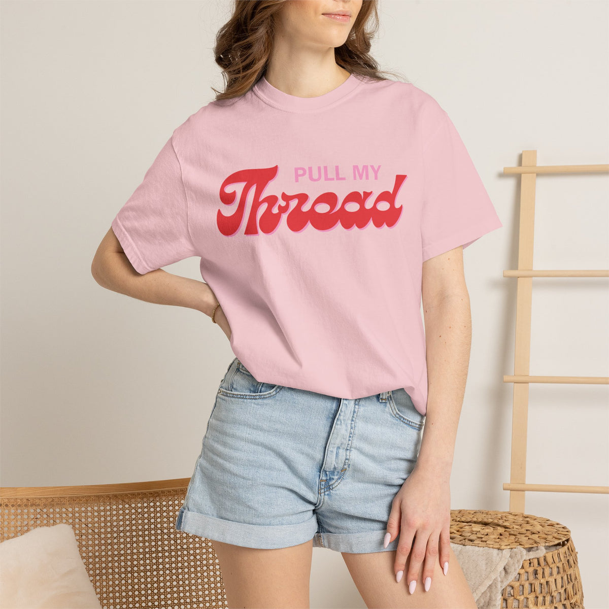 Pull My Thread T-Shirt — Retro Script Graphic Tee