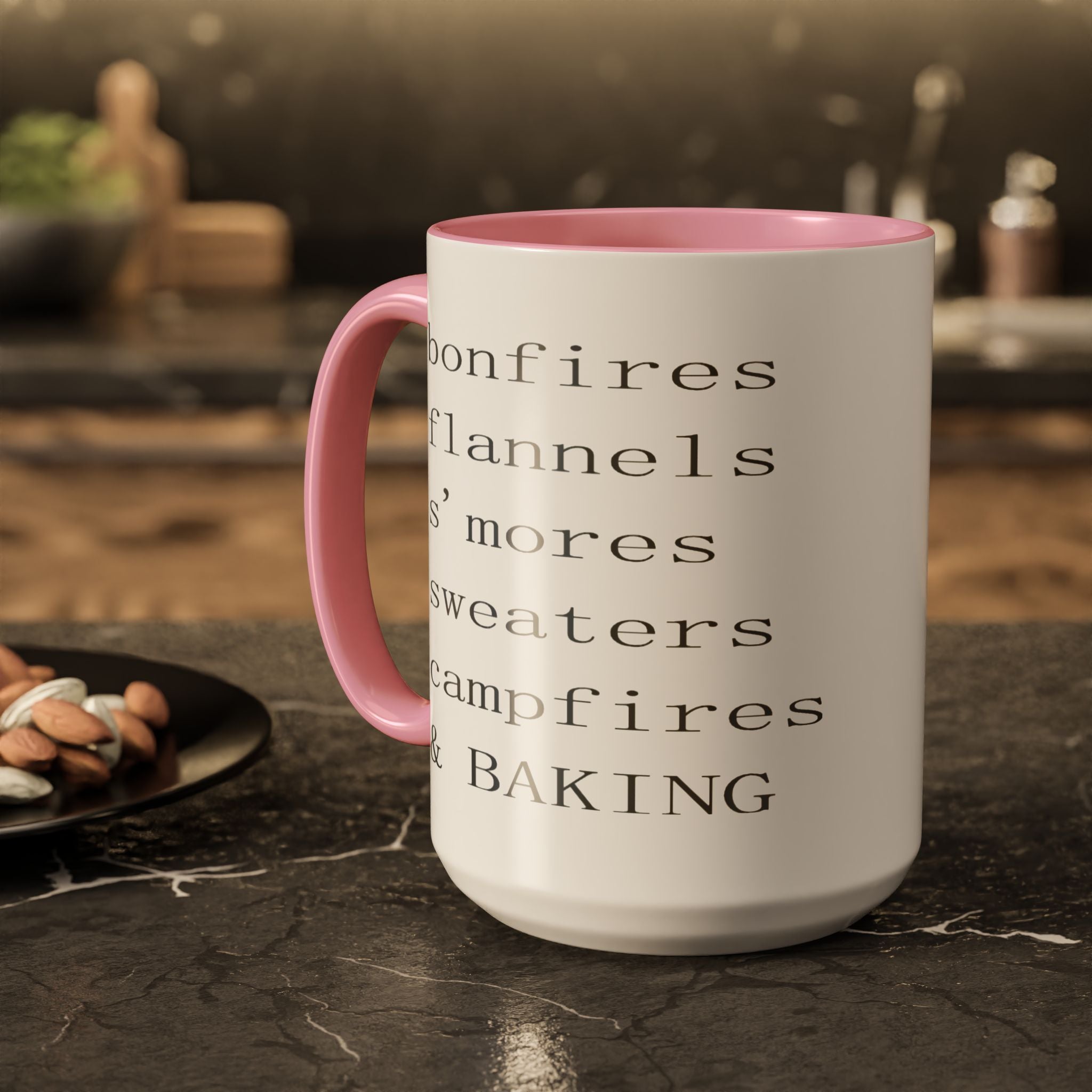 Minimalist Line Text Coffee Mug | Color Accent Mug