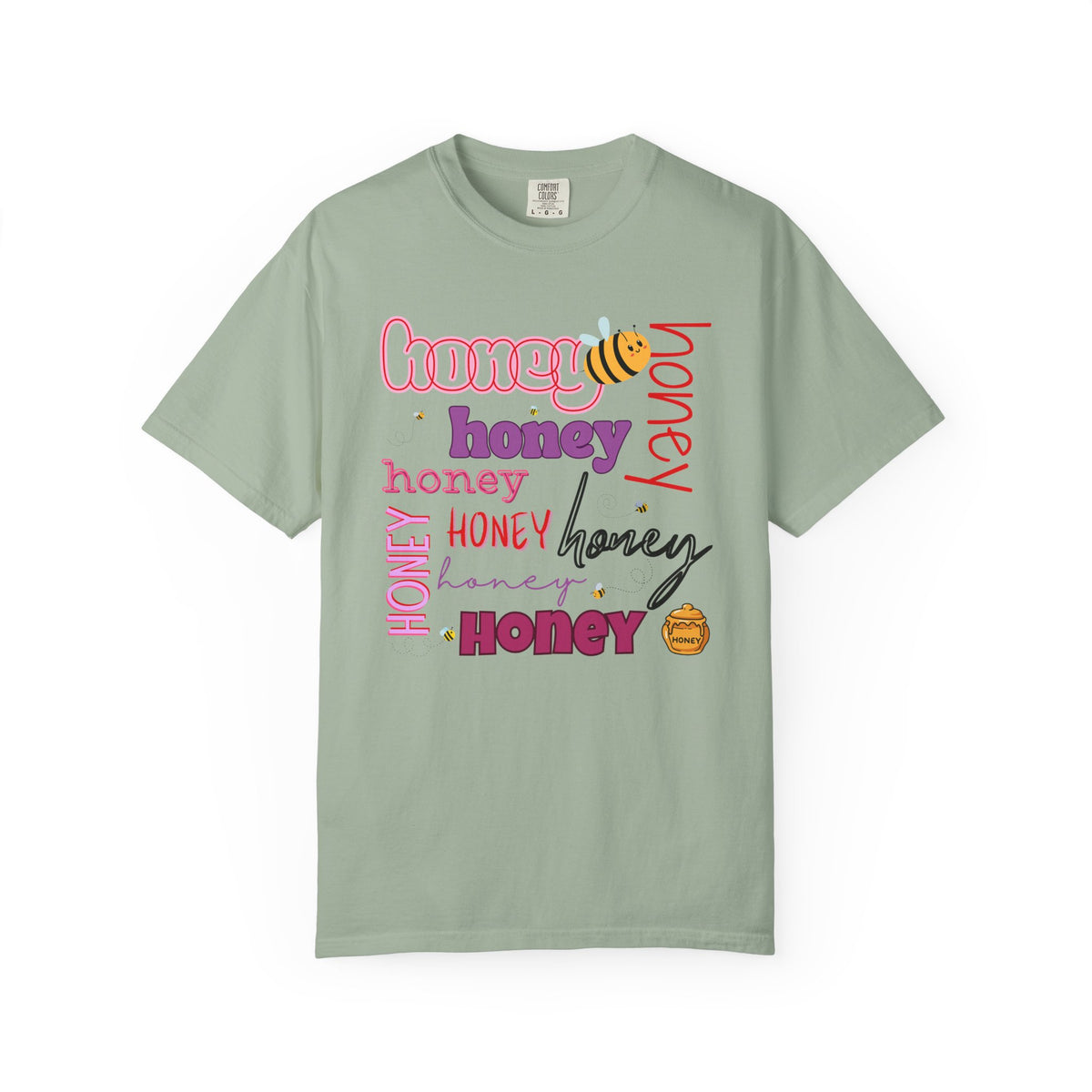 Honey Script Graphic T-Shirt — Playful Bee Typography Tee