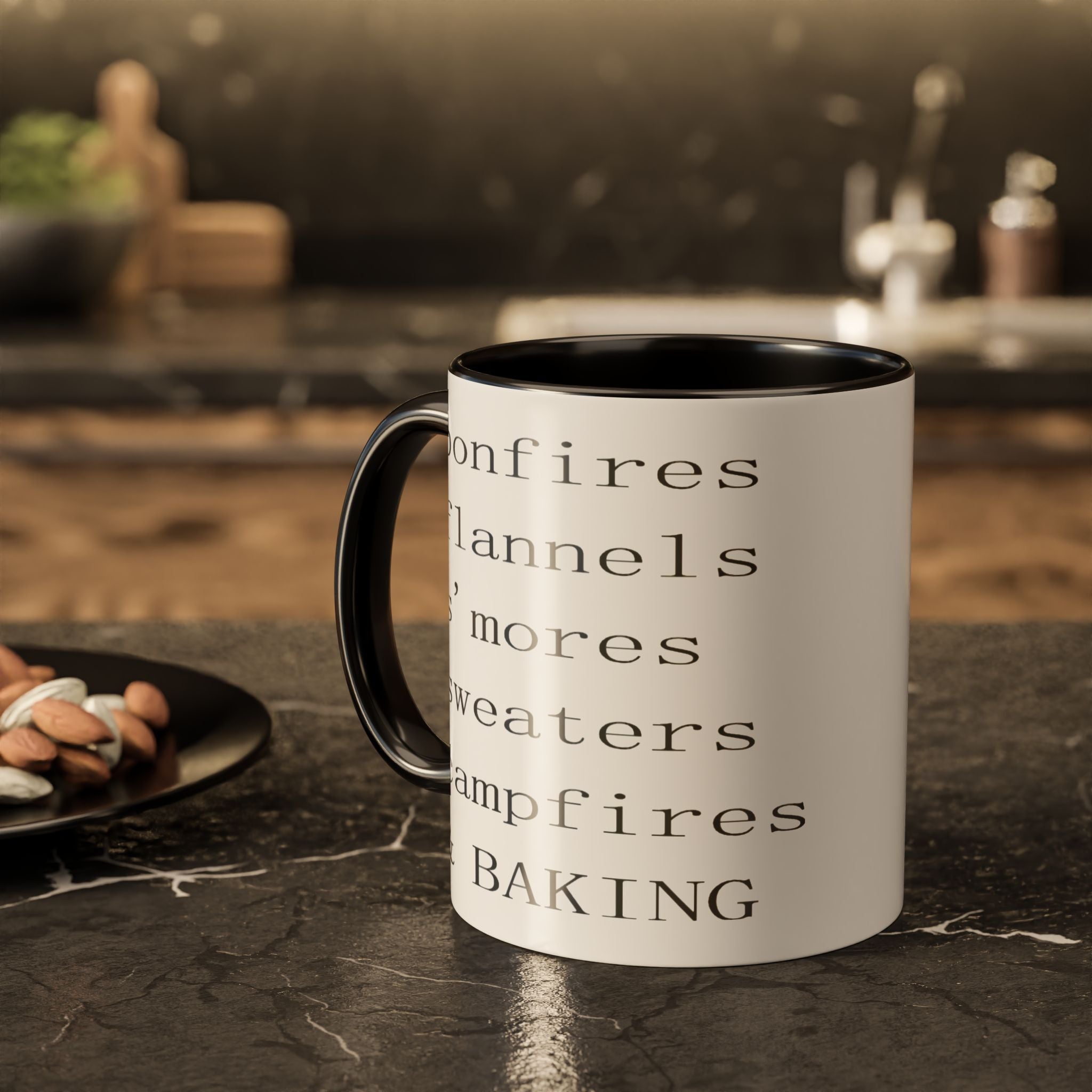 Minimalist Line Text Coffee Mug | Color Accent Mug