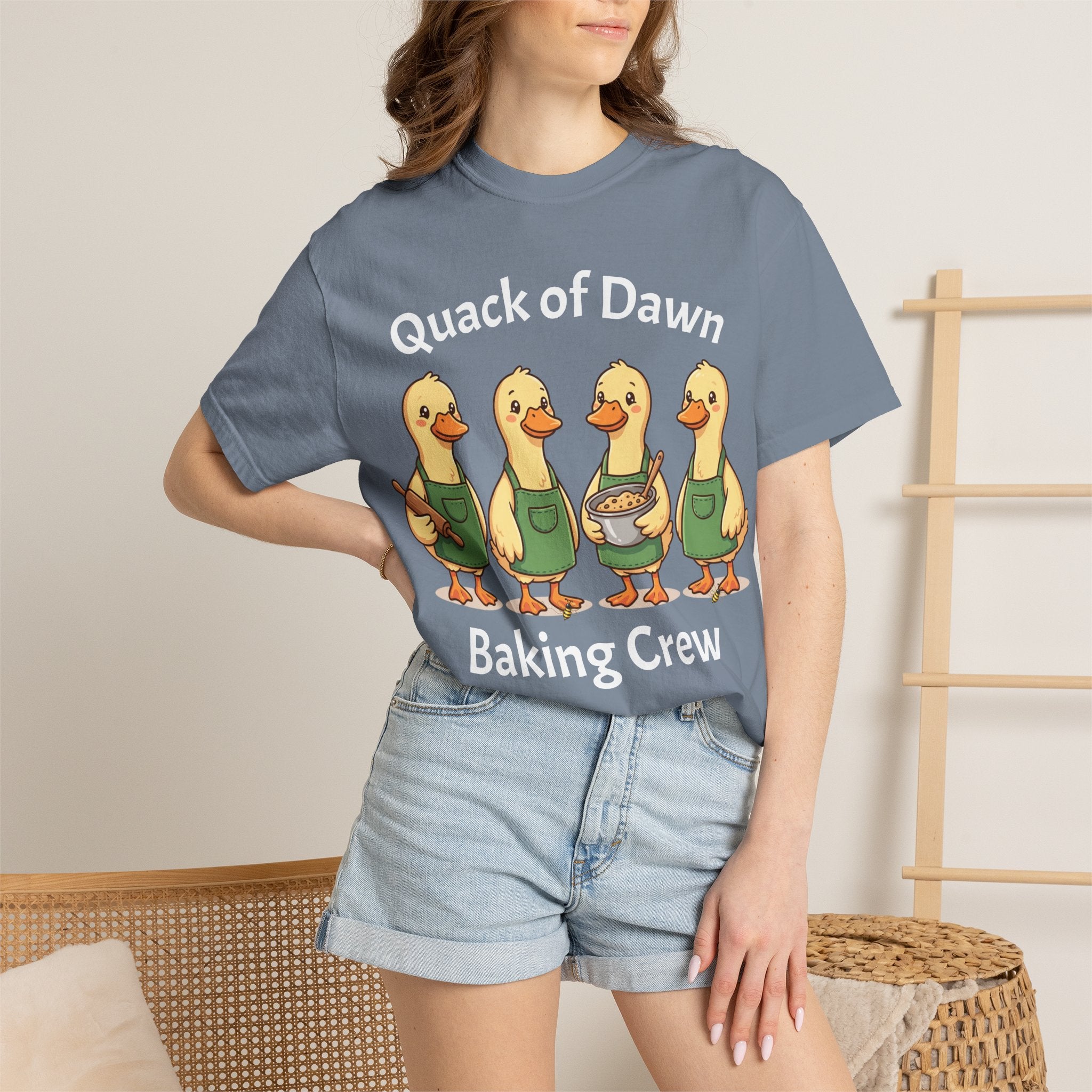 Quack of Dawn Baking Crew T-shirt | Duck Bakers Illustration